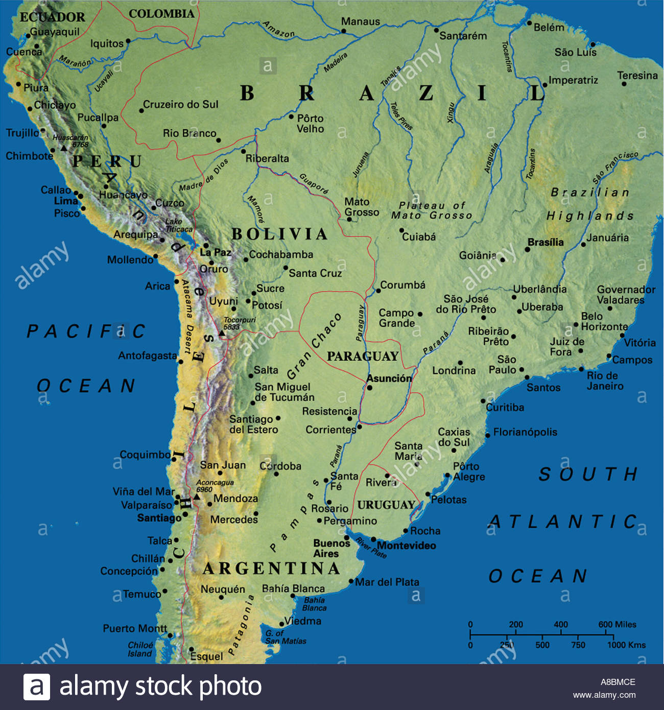 Map Of Brazil Uruguay Argentina