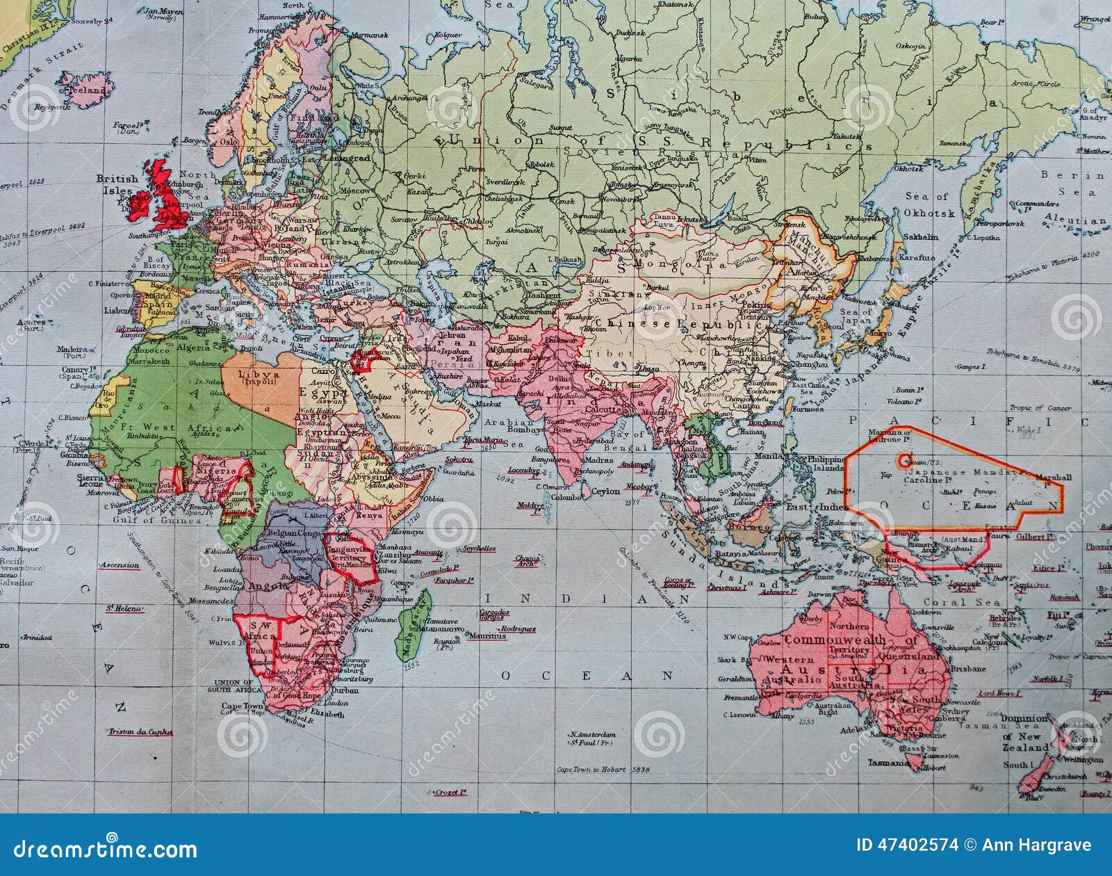 Map Of British Empire 1945