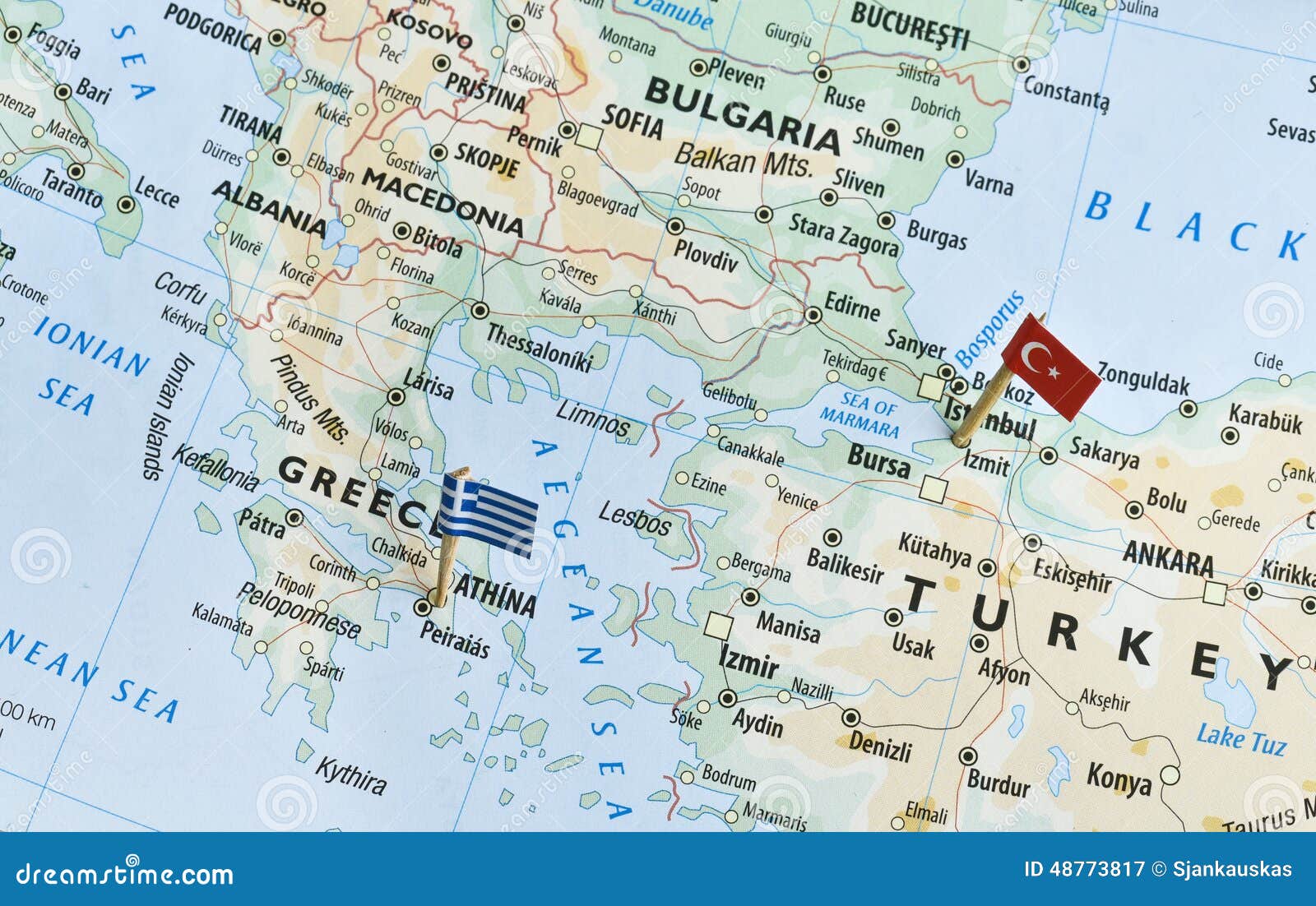 Map Of Bulgaria Greece And Turkey