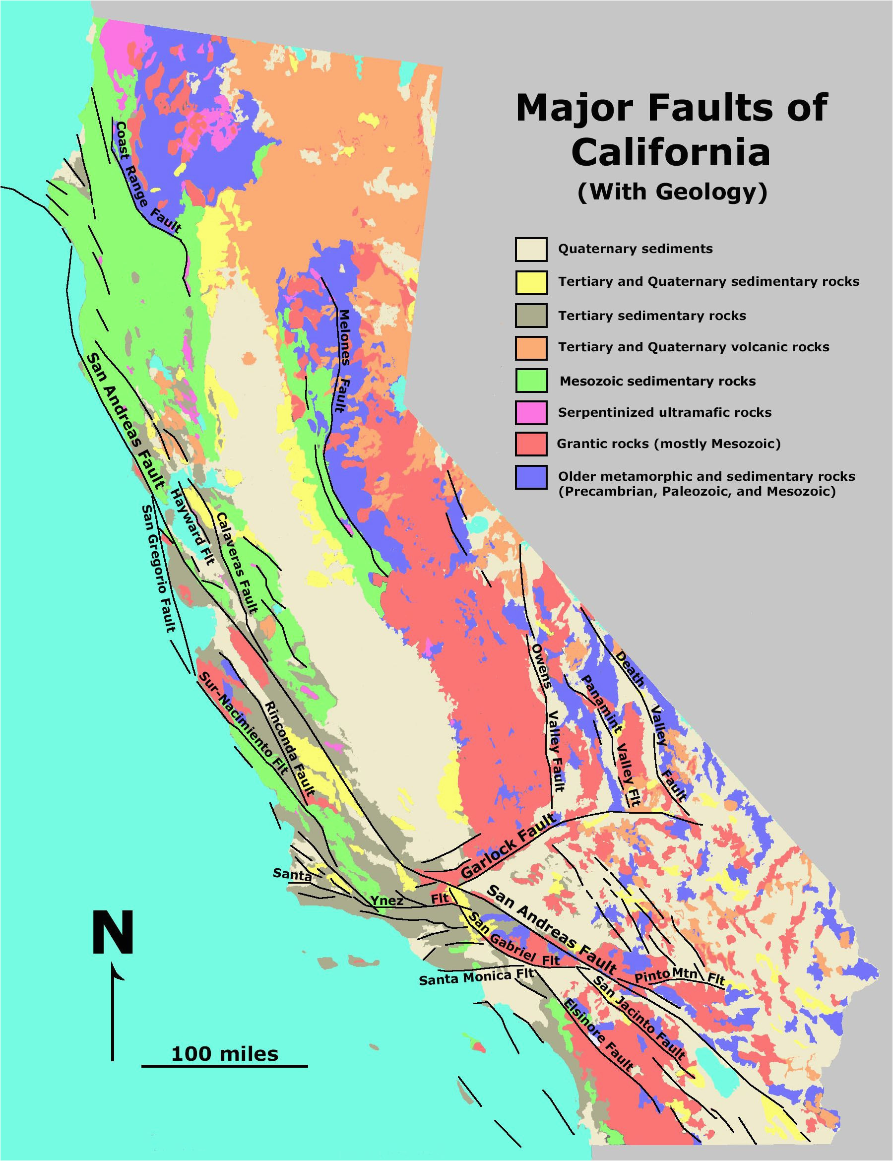 Map Of California Fault Lines