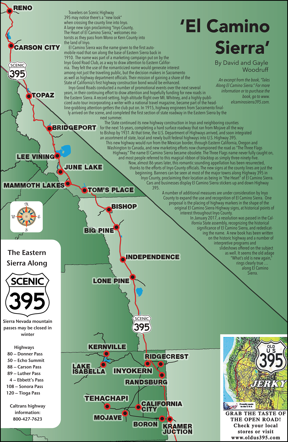 Map Of California Highway 395