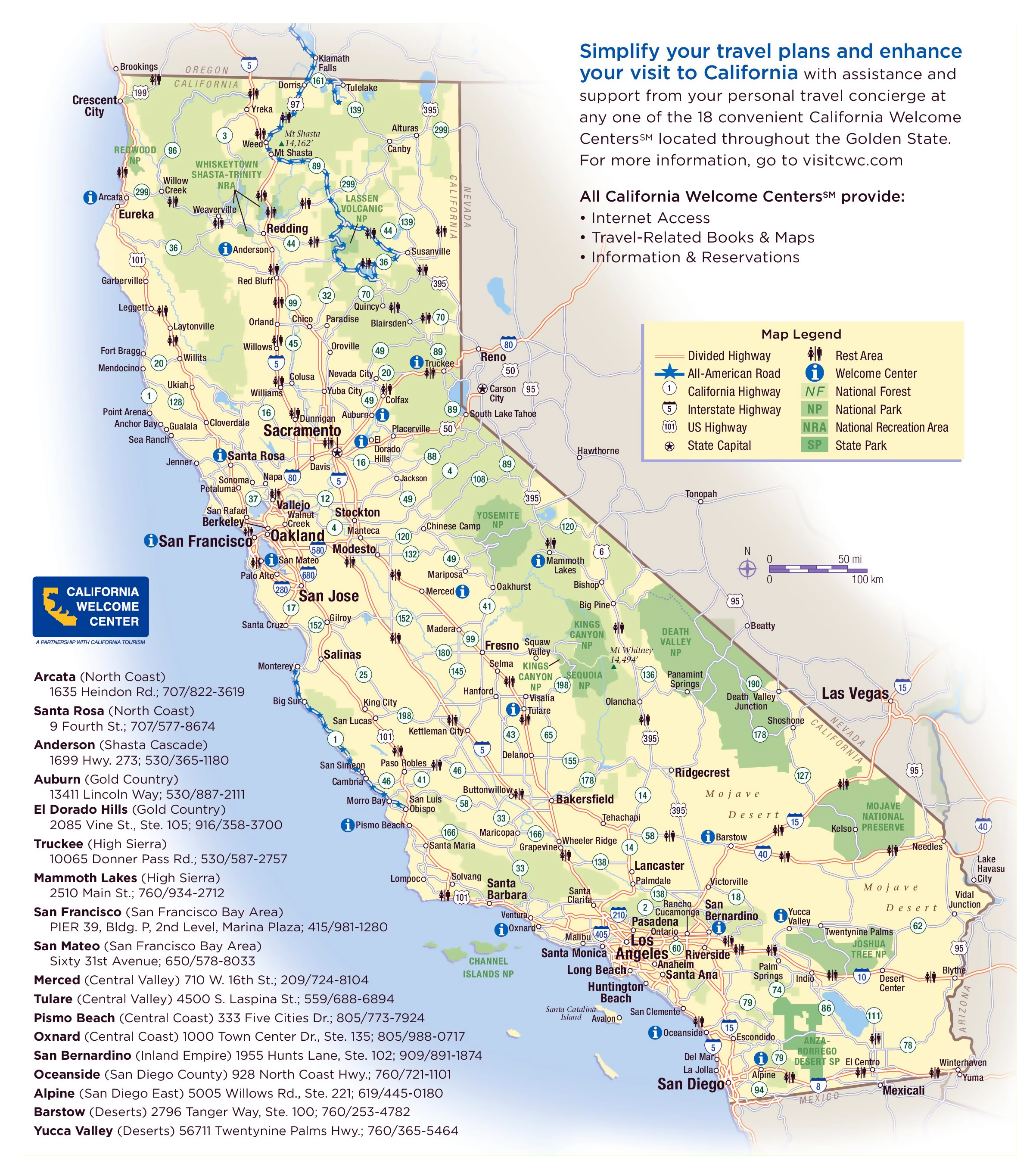 Map Of California National Parks