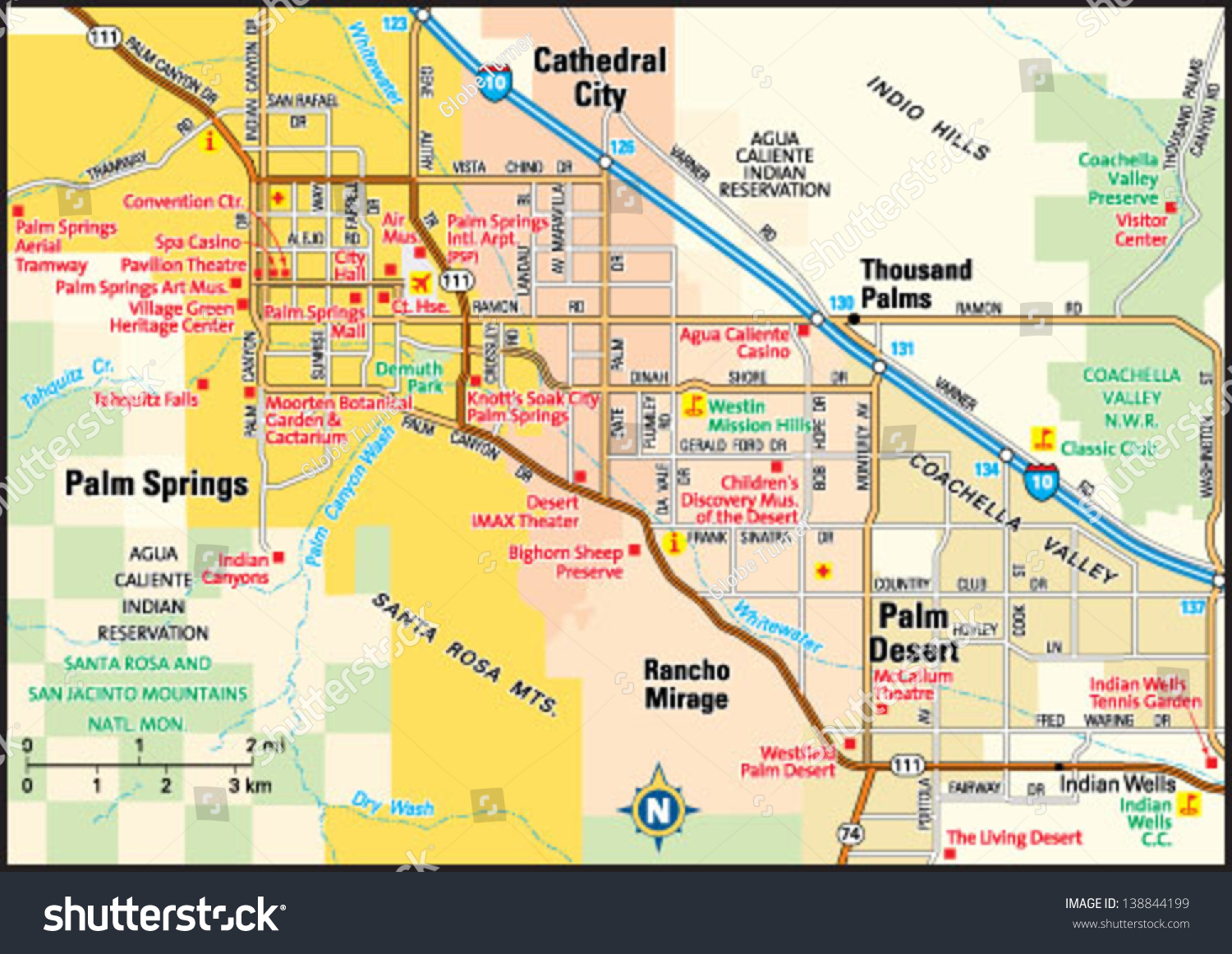 Map Of California Showing Palm Springs