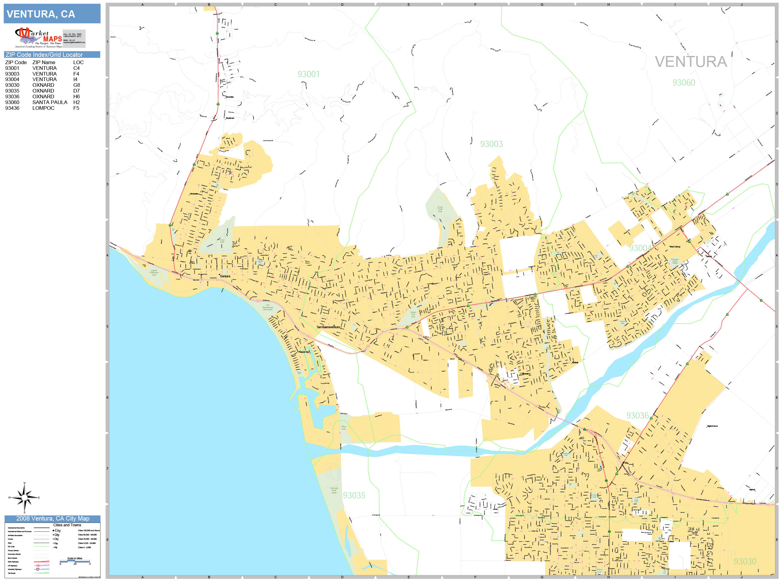 Map Of California Ventura
