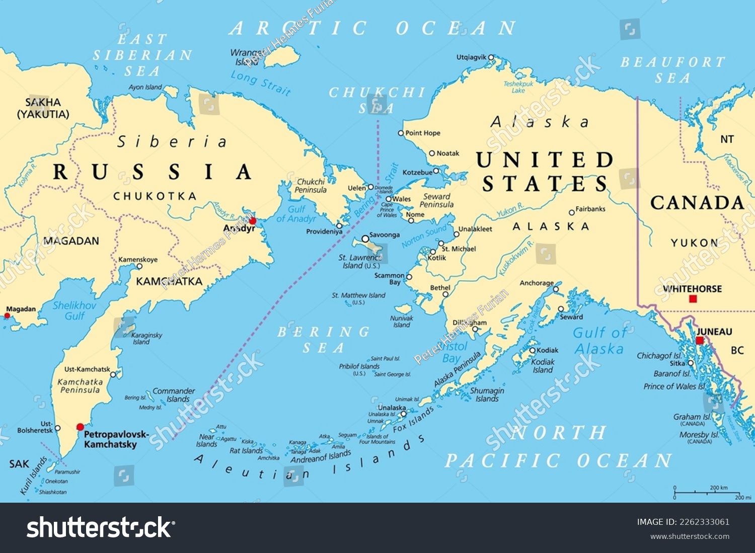 Map Of Canada And Russia
