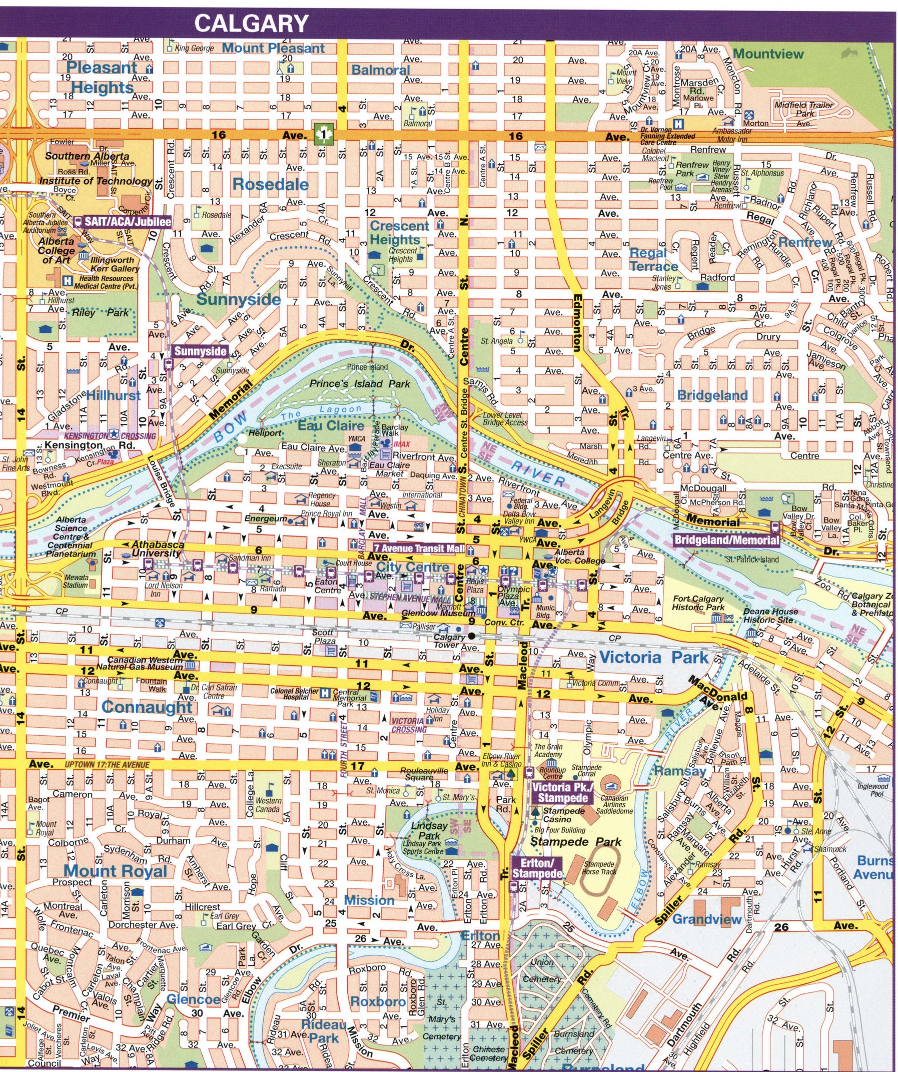 Map Of Canada Calgary