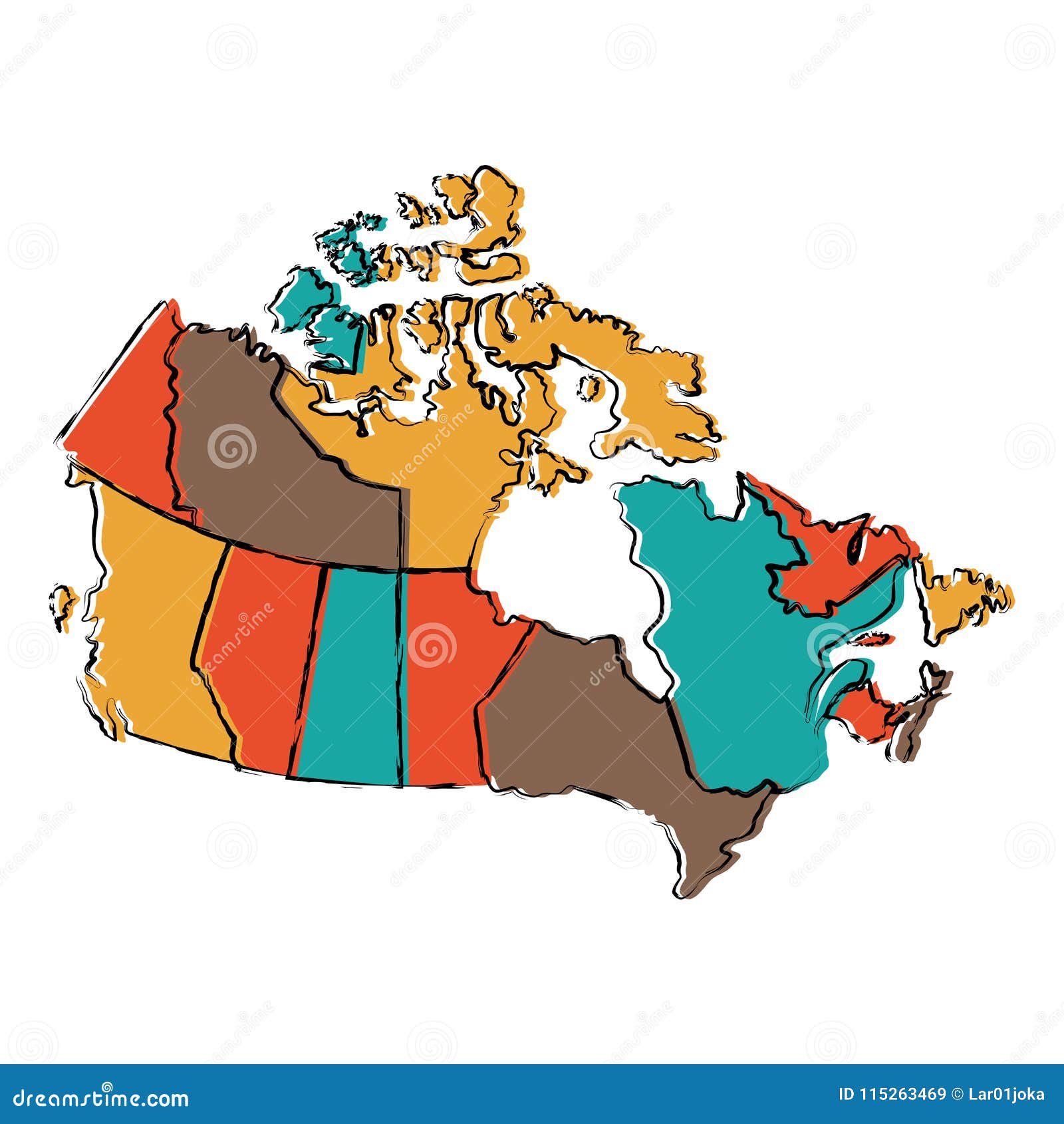 Map Of Canada Cartoon