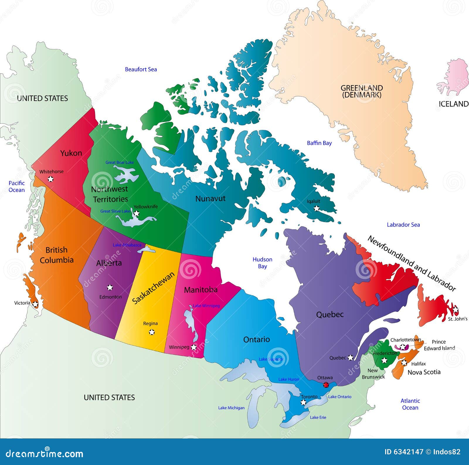 Map Of Canada Coloured