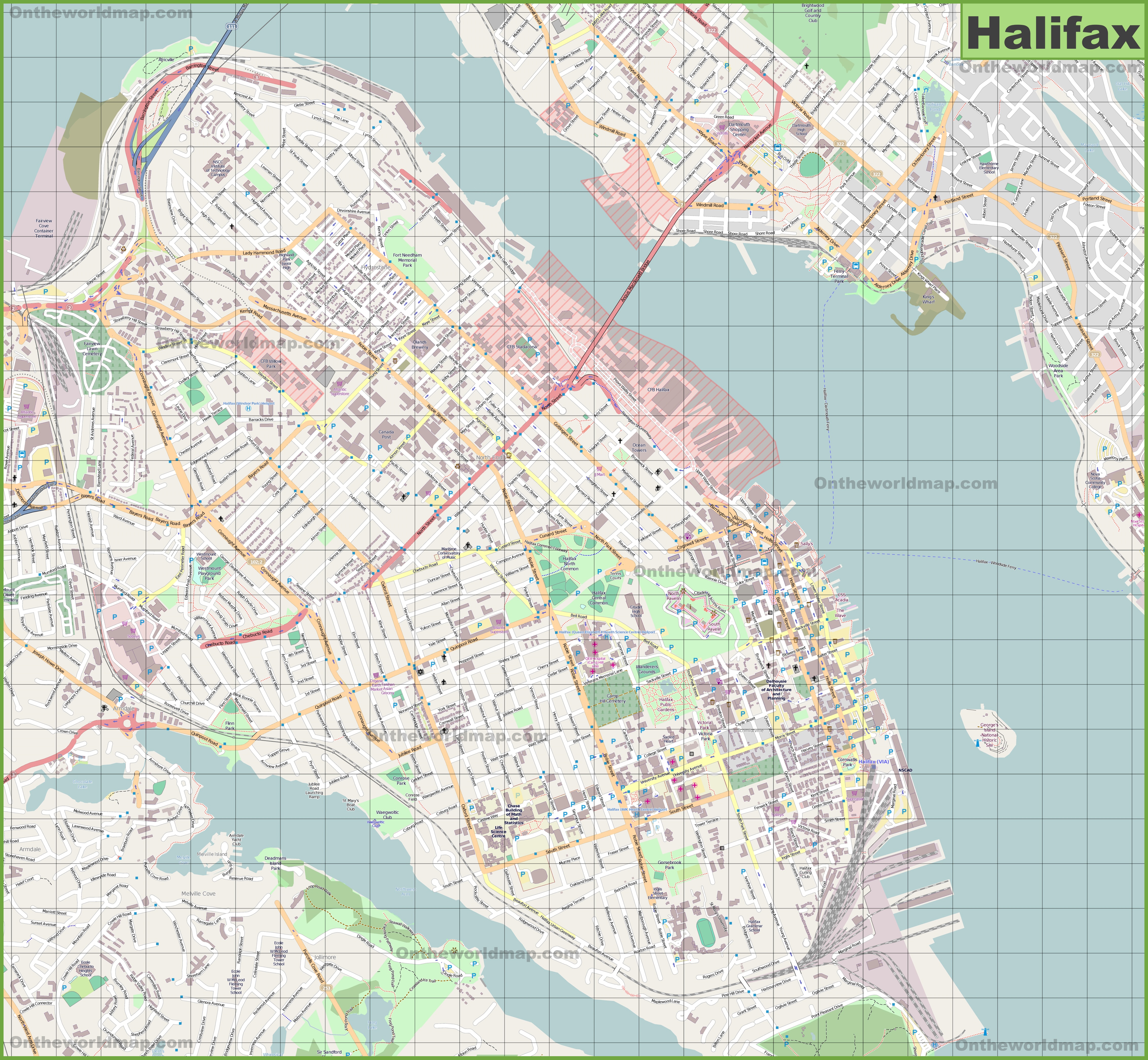 Map Of Canada Halifax