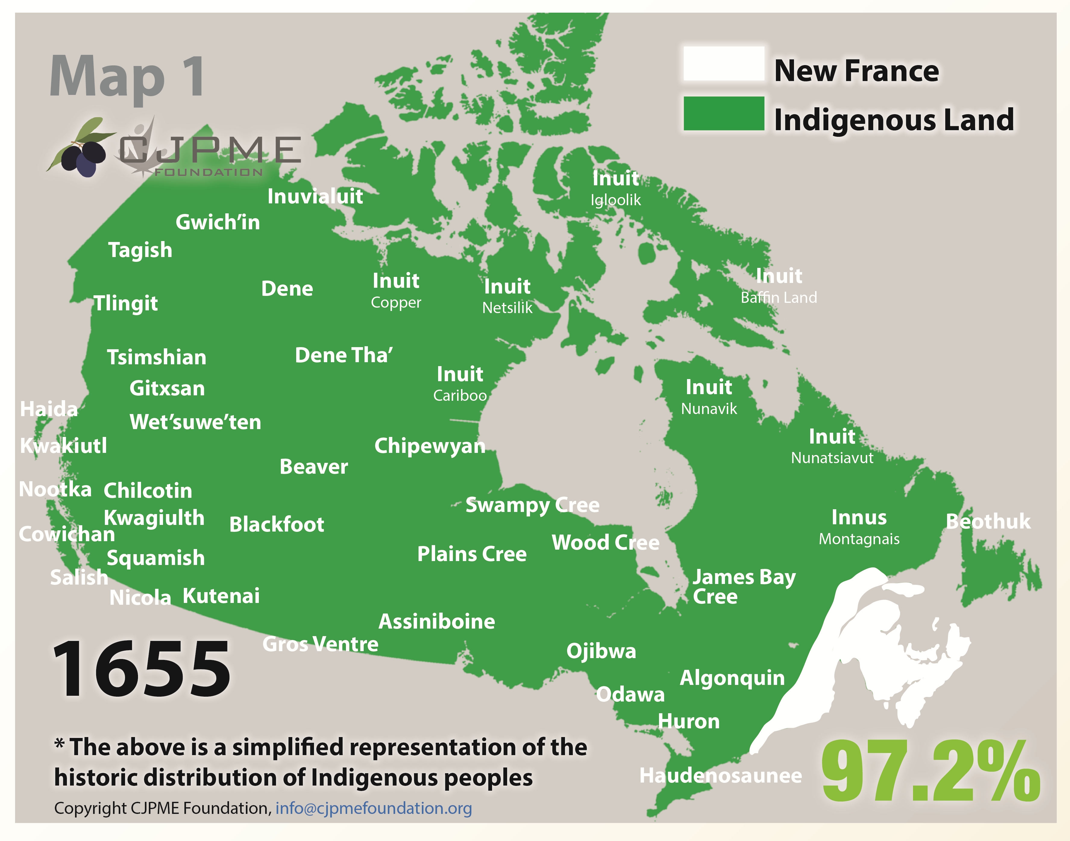 Map Of Canada Indigenous Territories