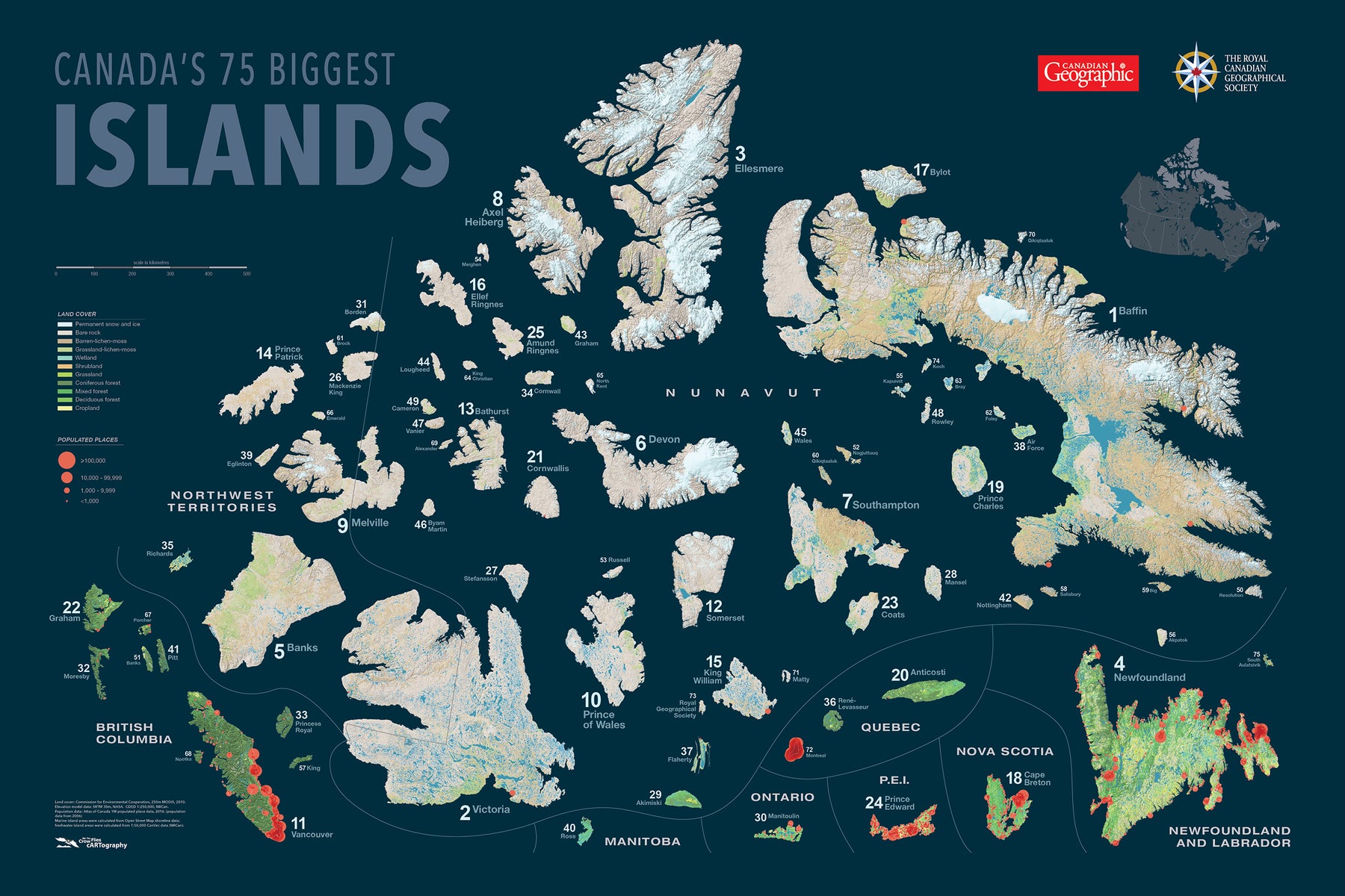 Map Of Canada Islands