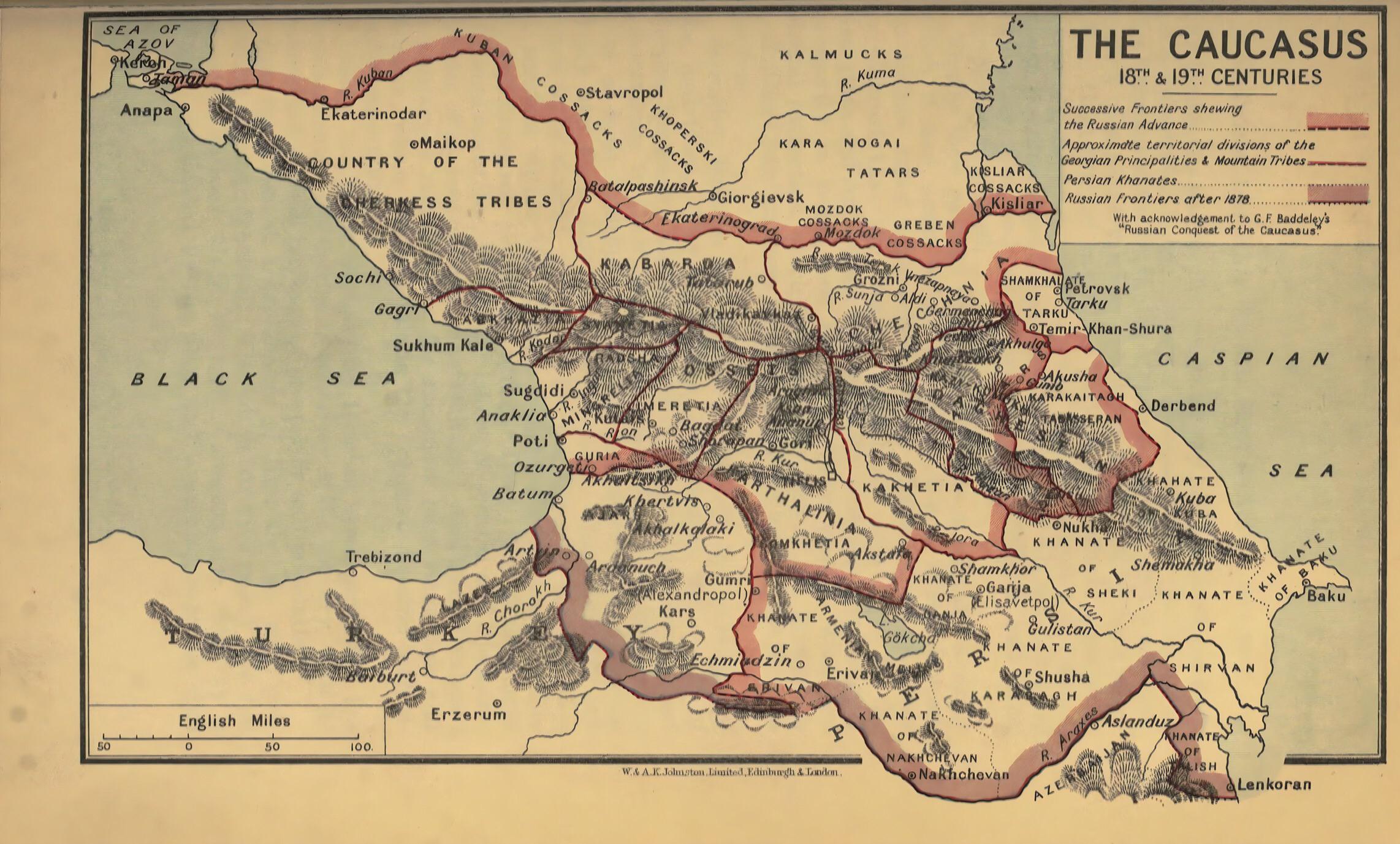 Map Of Caucasus 18Th Century