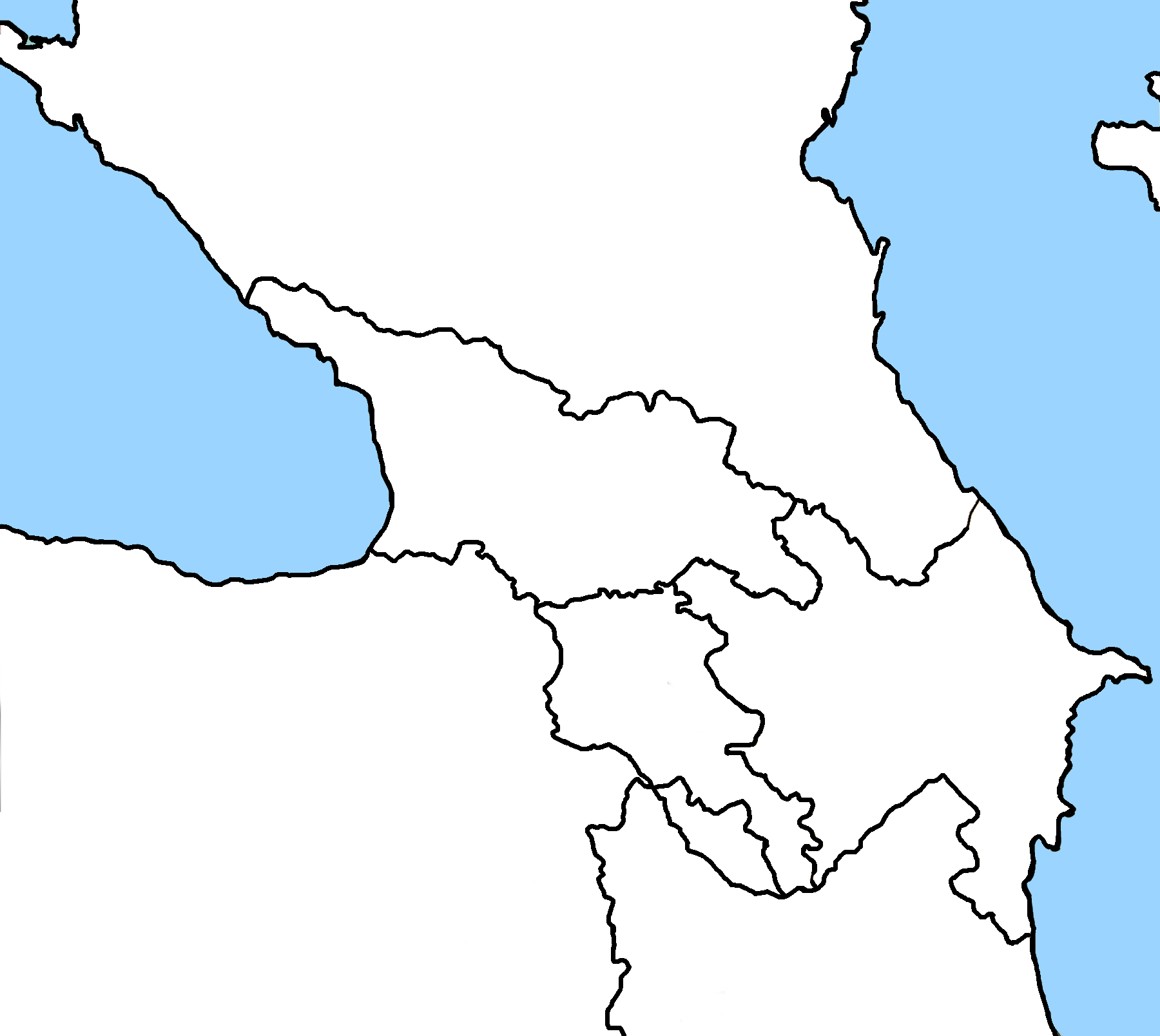 Map Of Caucasus Blank