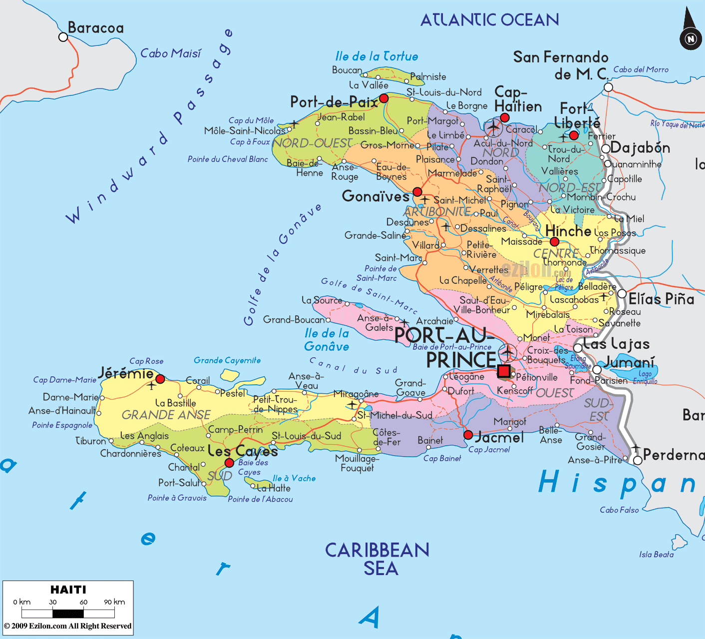 Map Of Central America Haiti