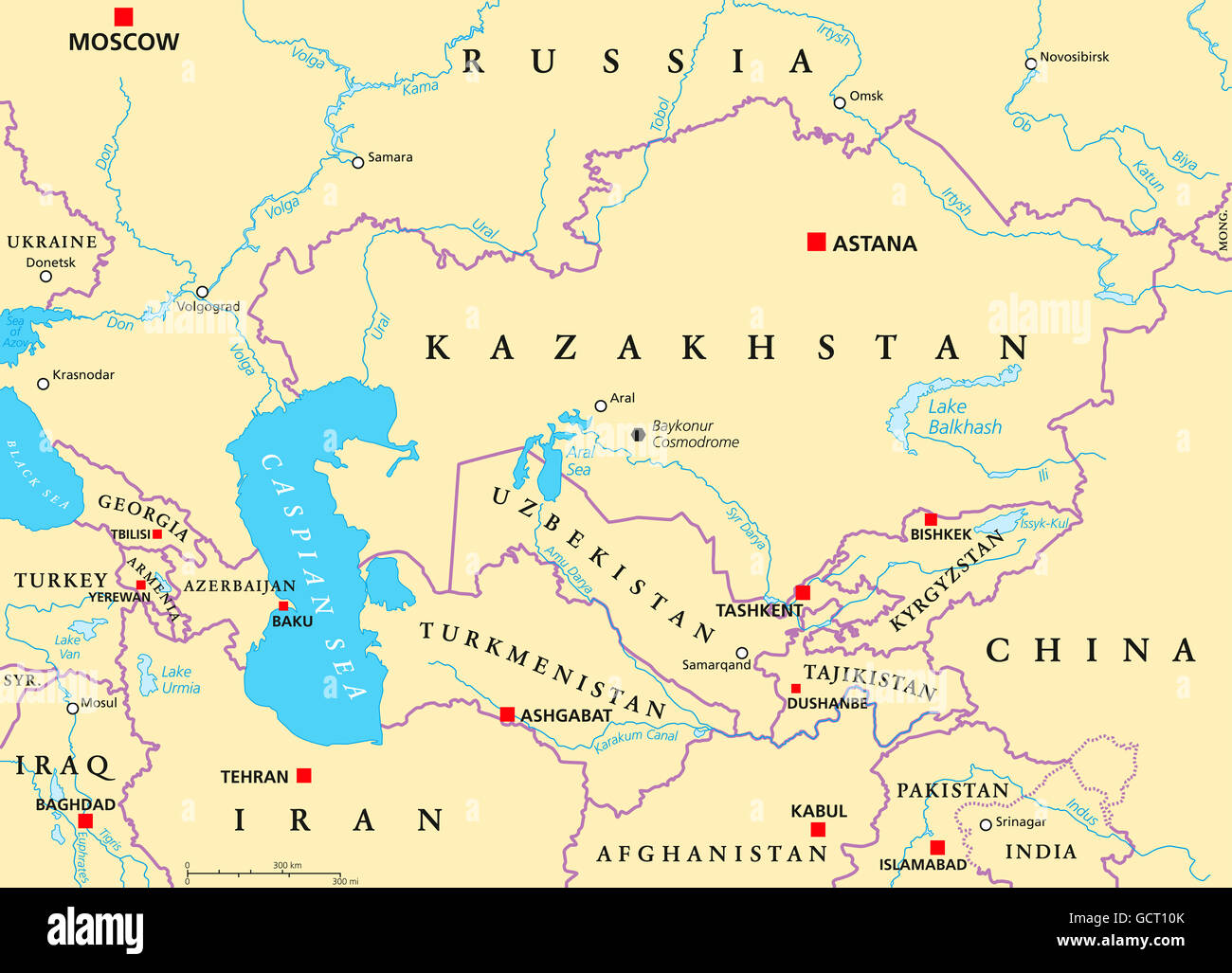 Map Of Central And Eastern Asia