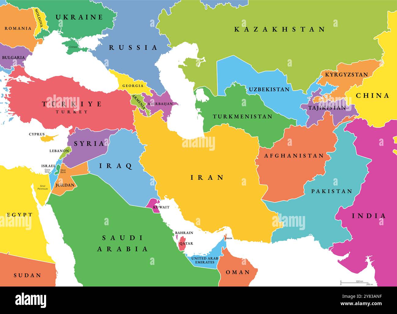 Map Of Central And Western Asia