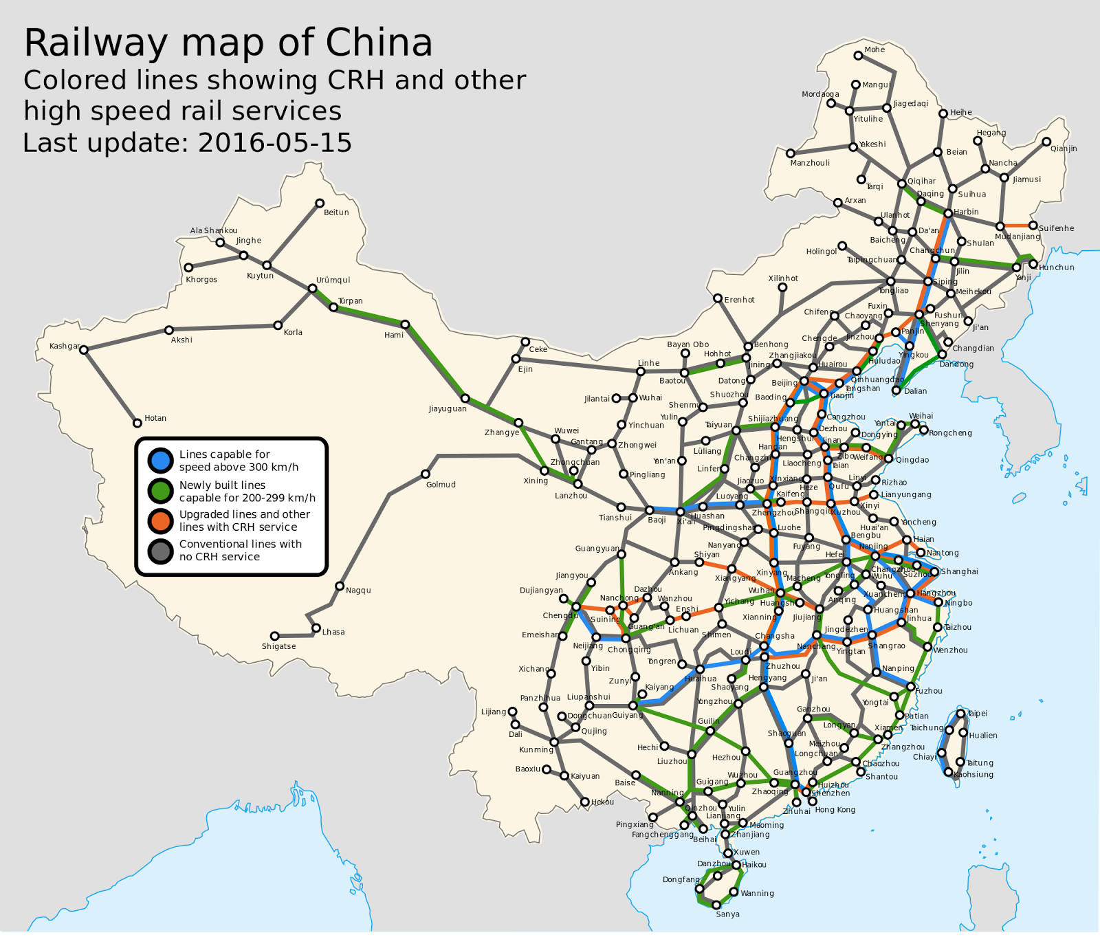 Map Of China Bullet Train