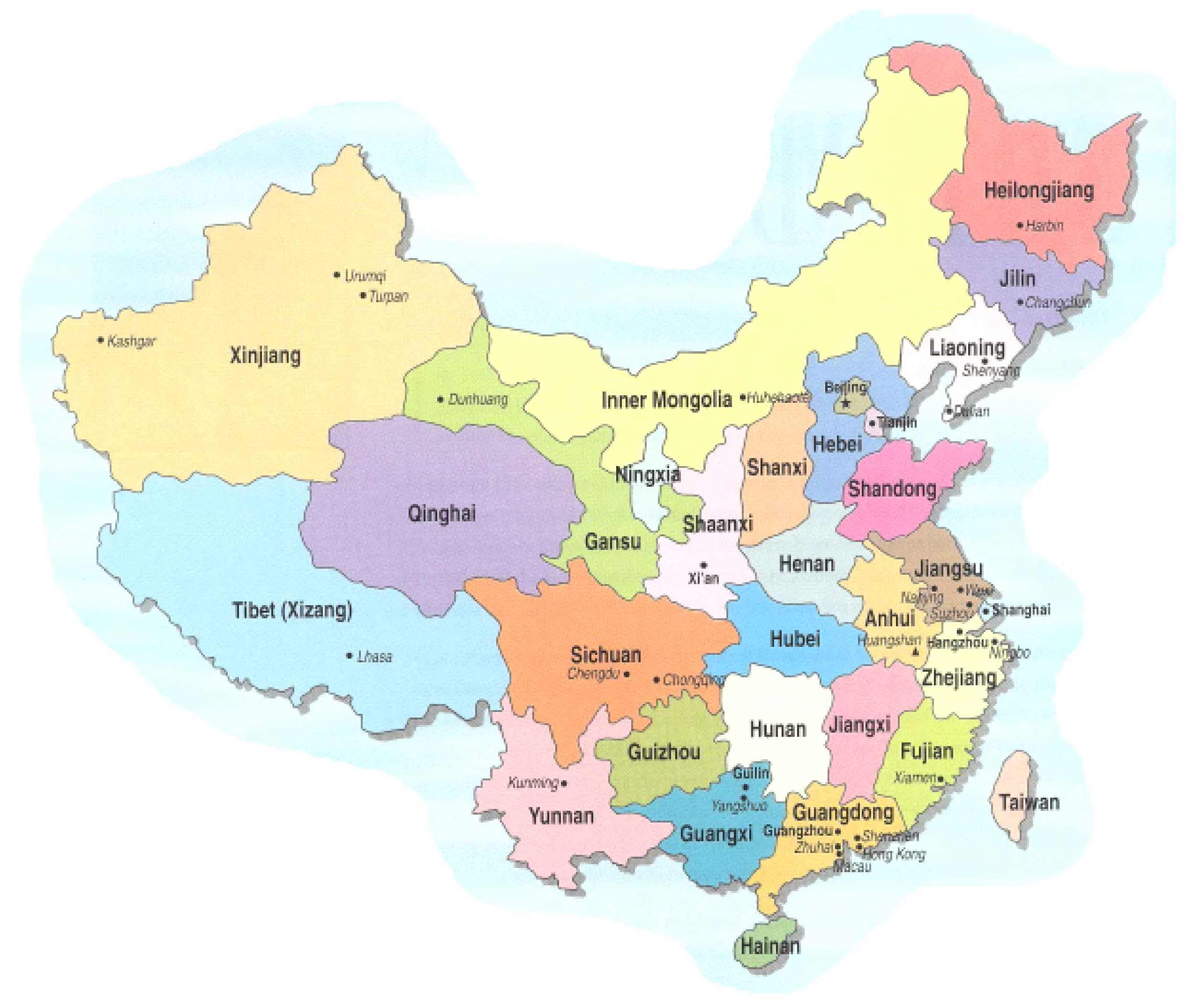 Map Of China Free