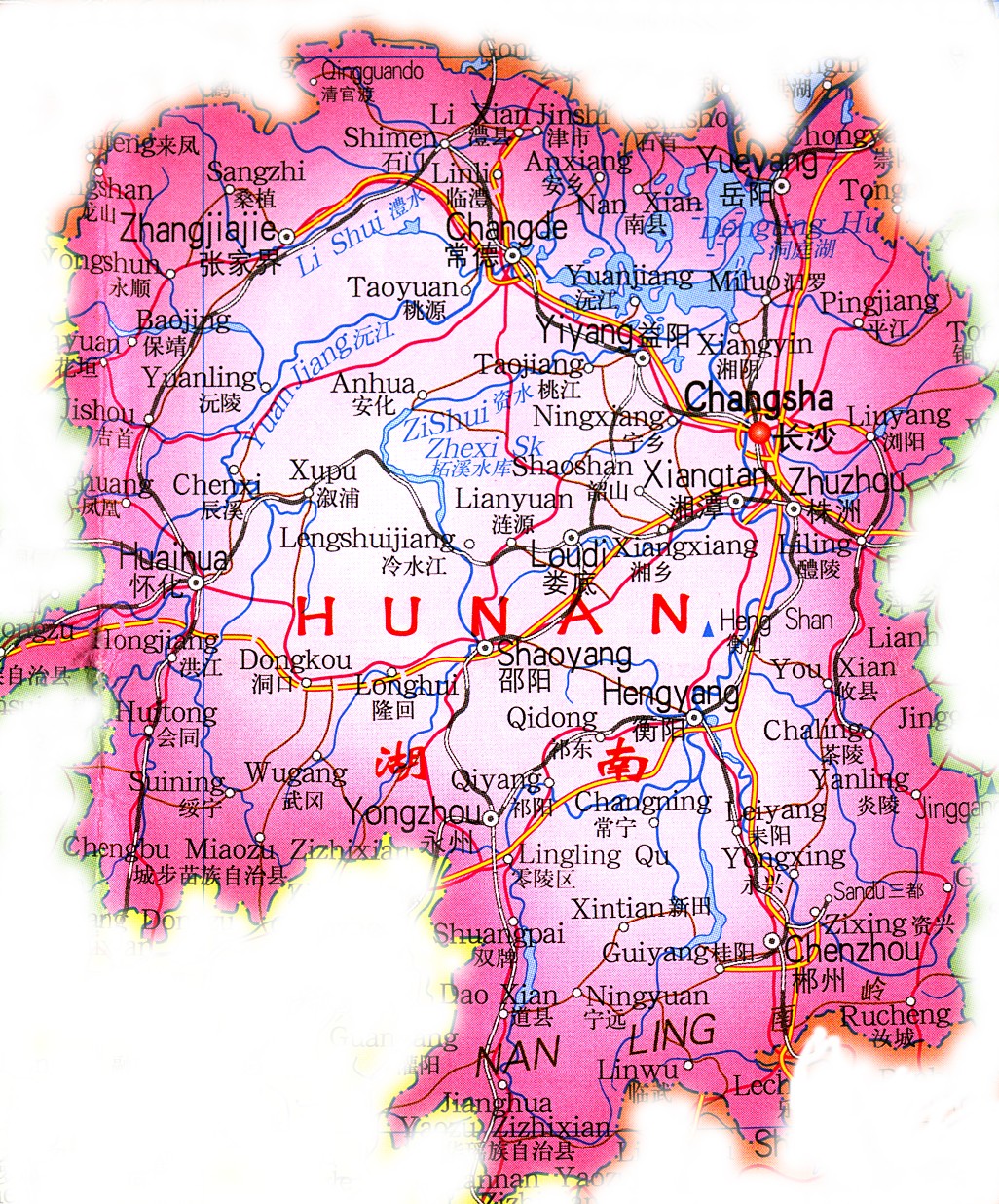 Map Of China Hunan Province