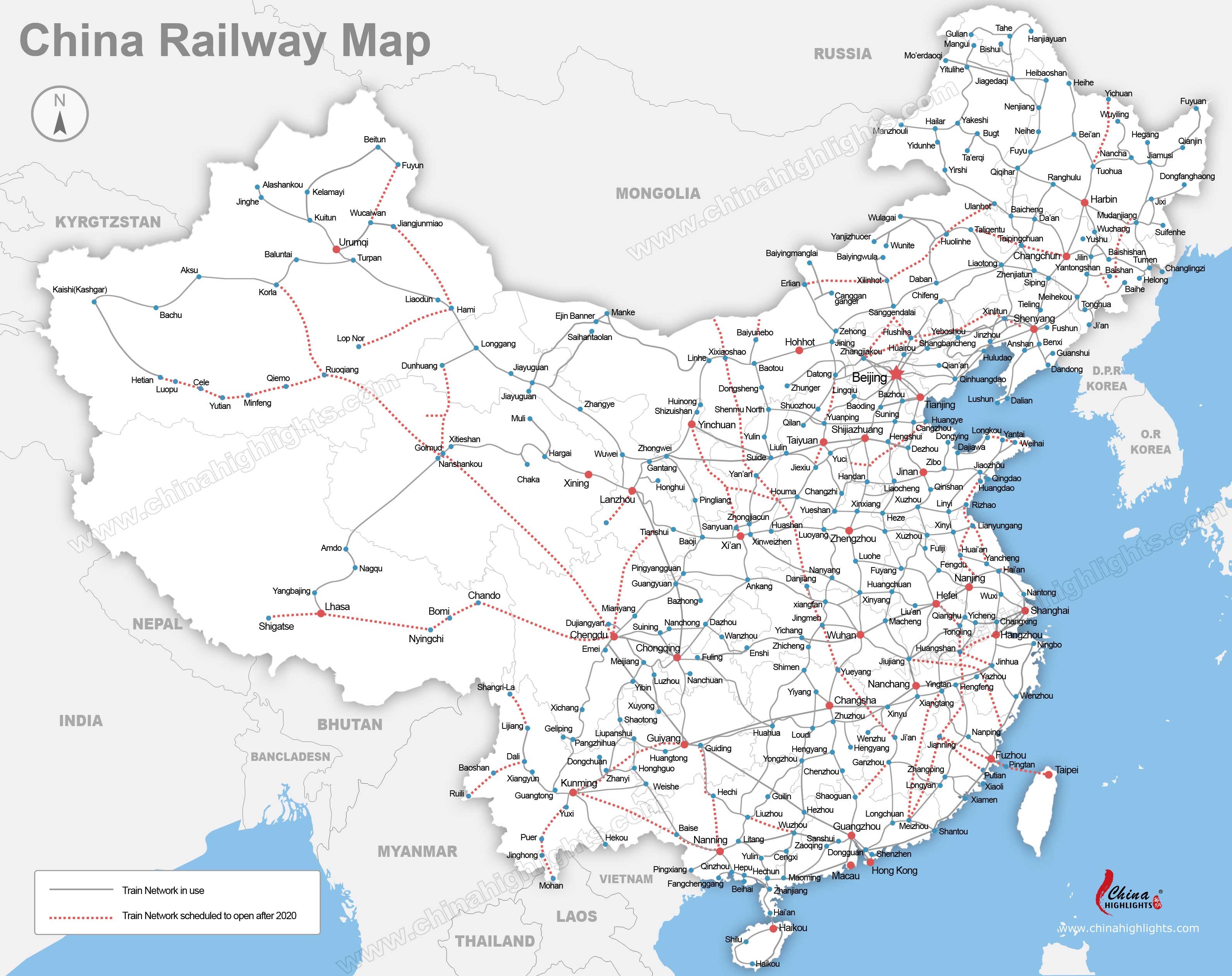 Map Of China Rail Network