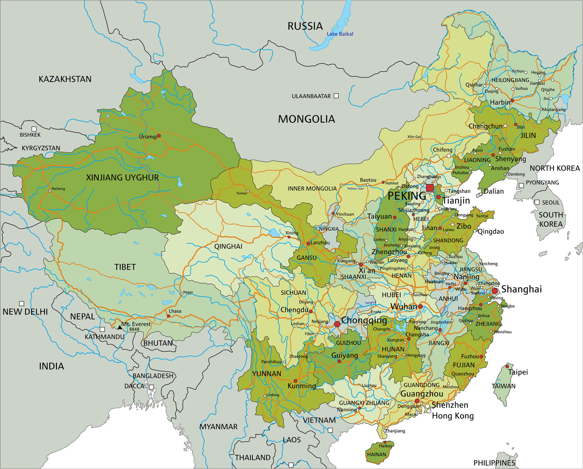 Map Of China With Taiwan