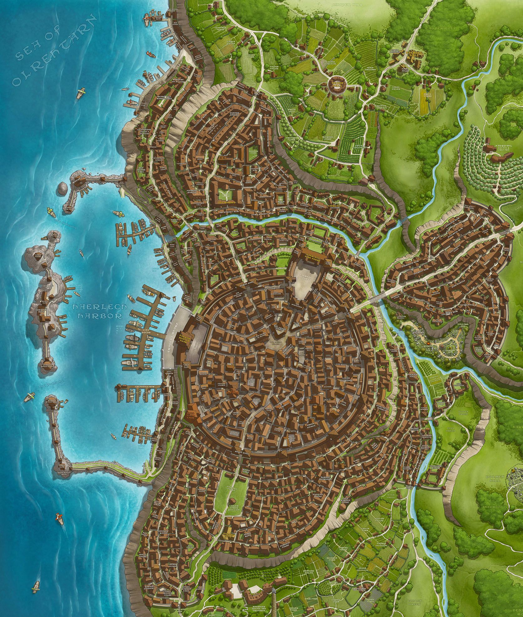 Map Of City Fantasy