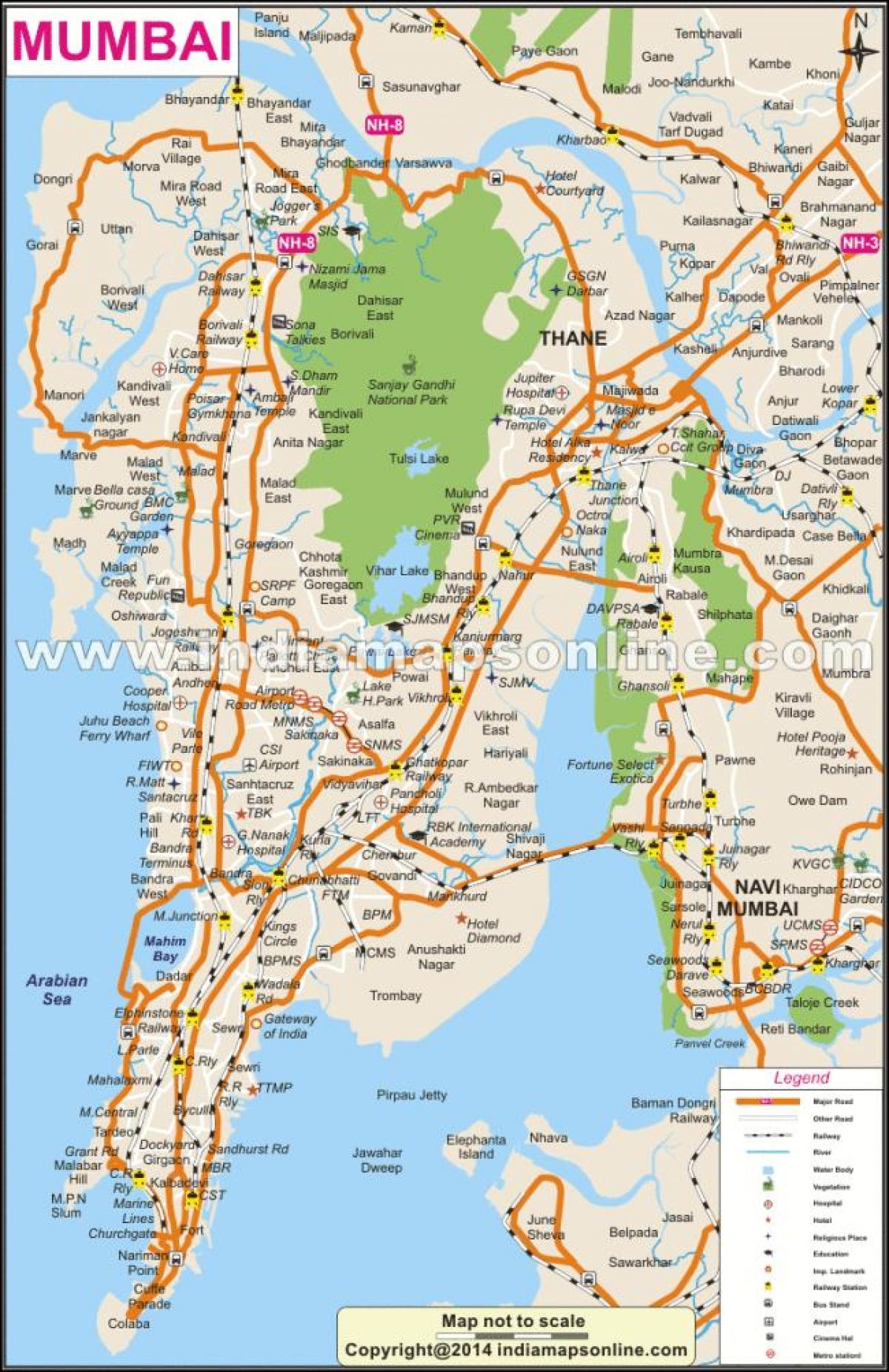Map Of City Mumbai