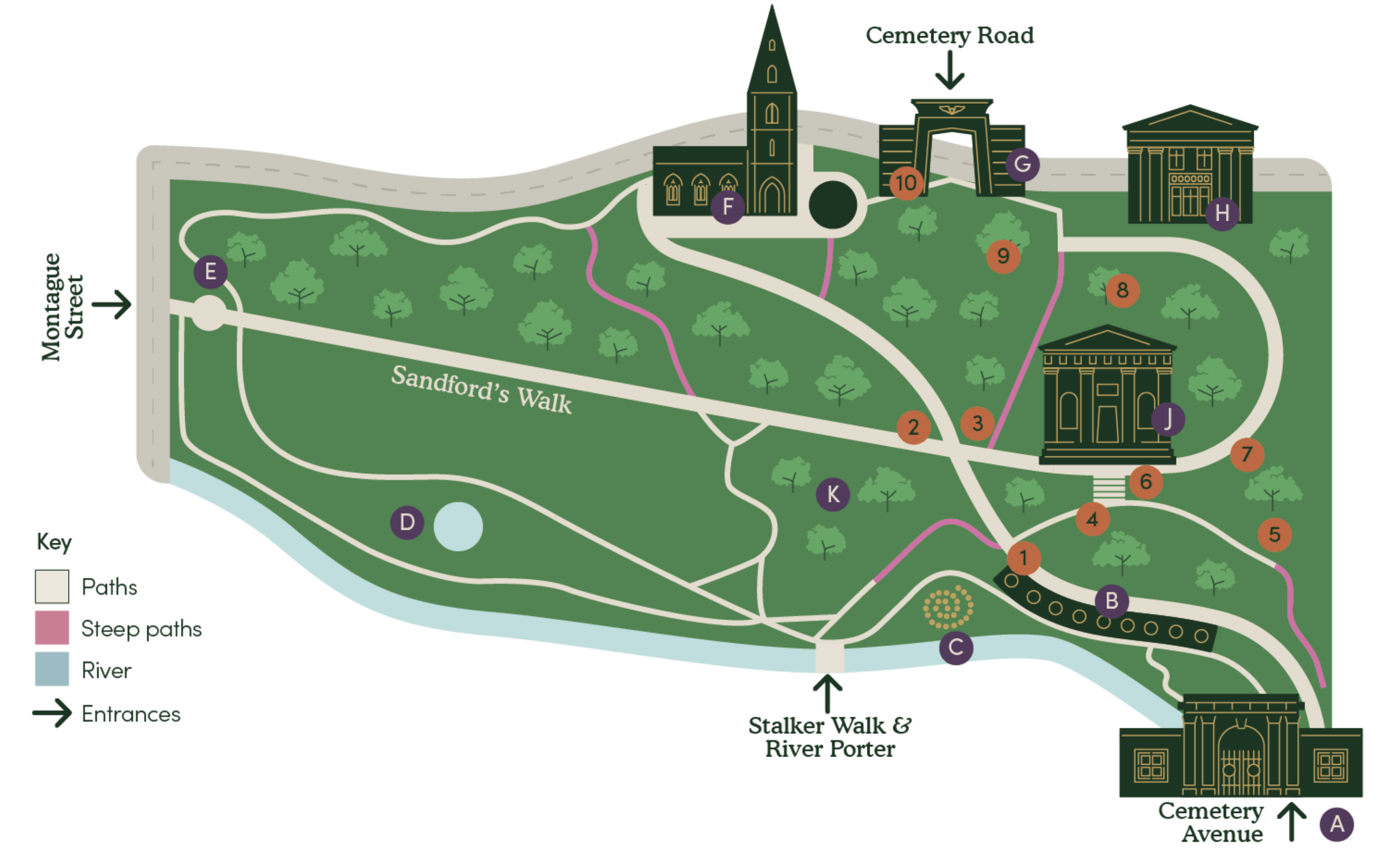 Map Of City Road Cemetery Sheffield