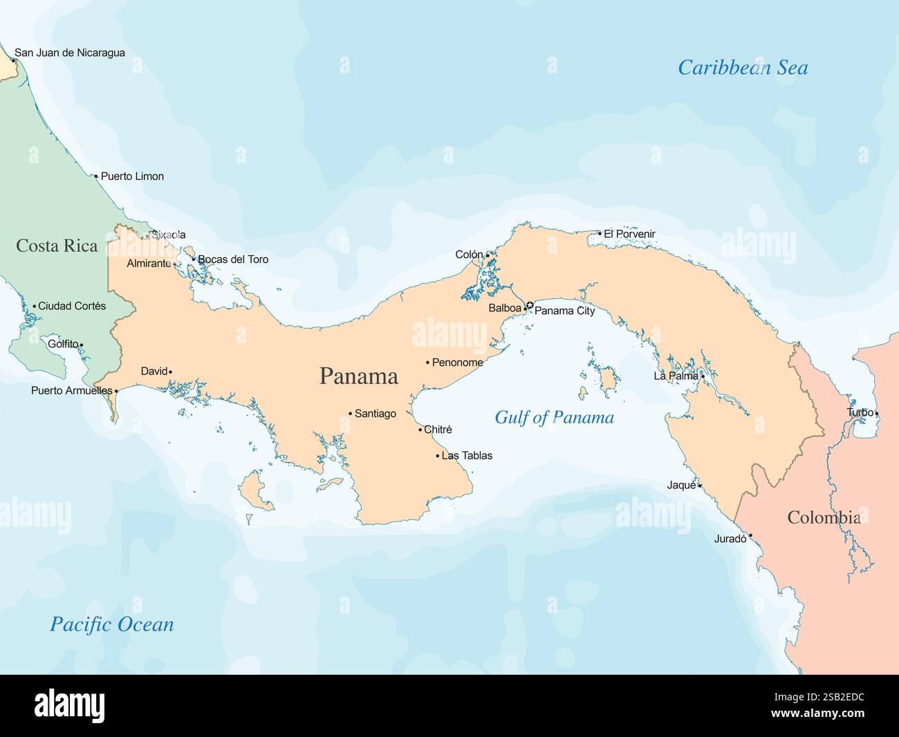 Map Of Colombia Panama