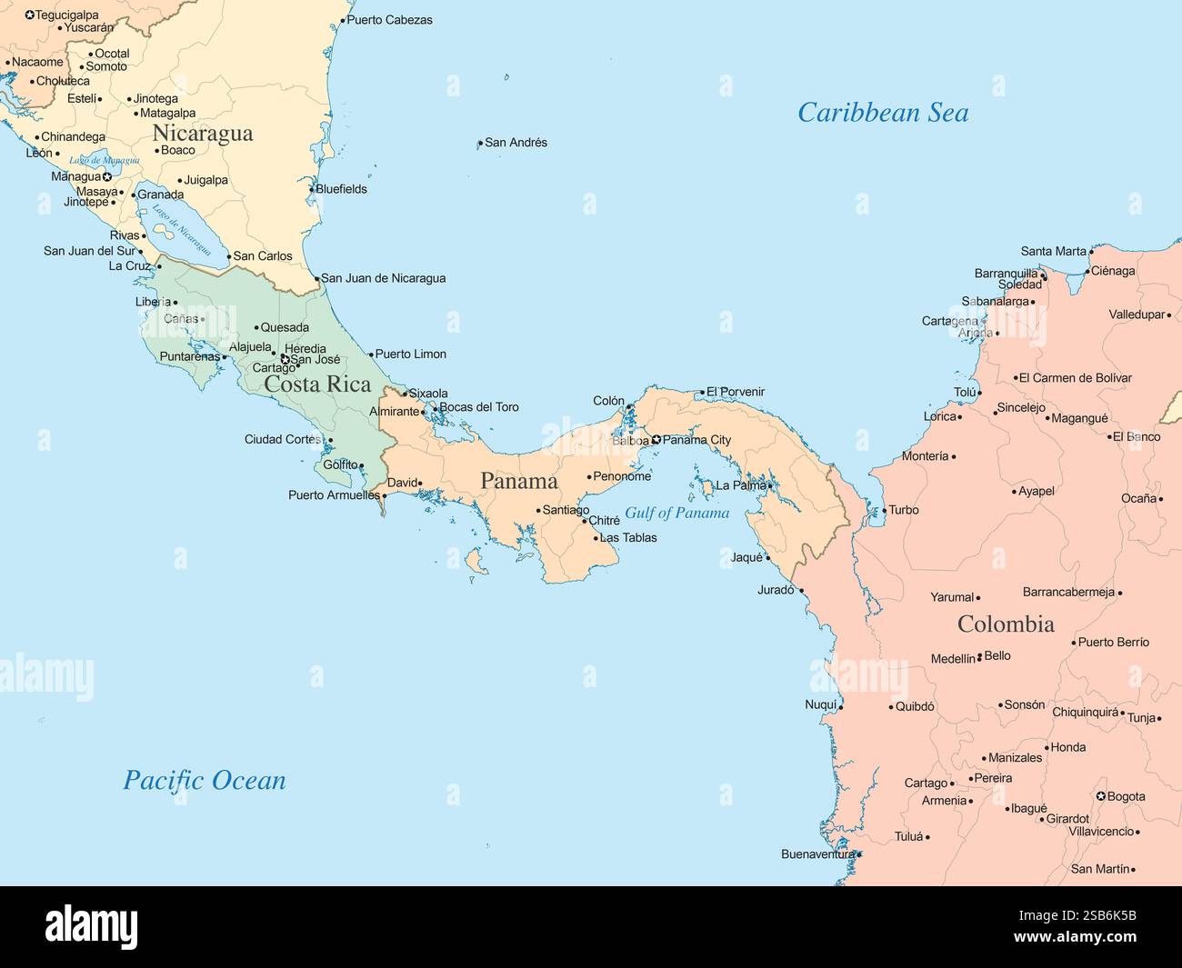 Map Of Colombia To Panama
