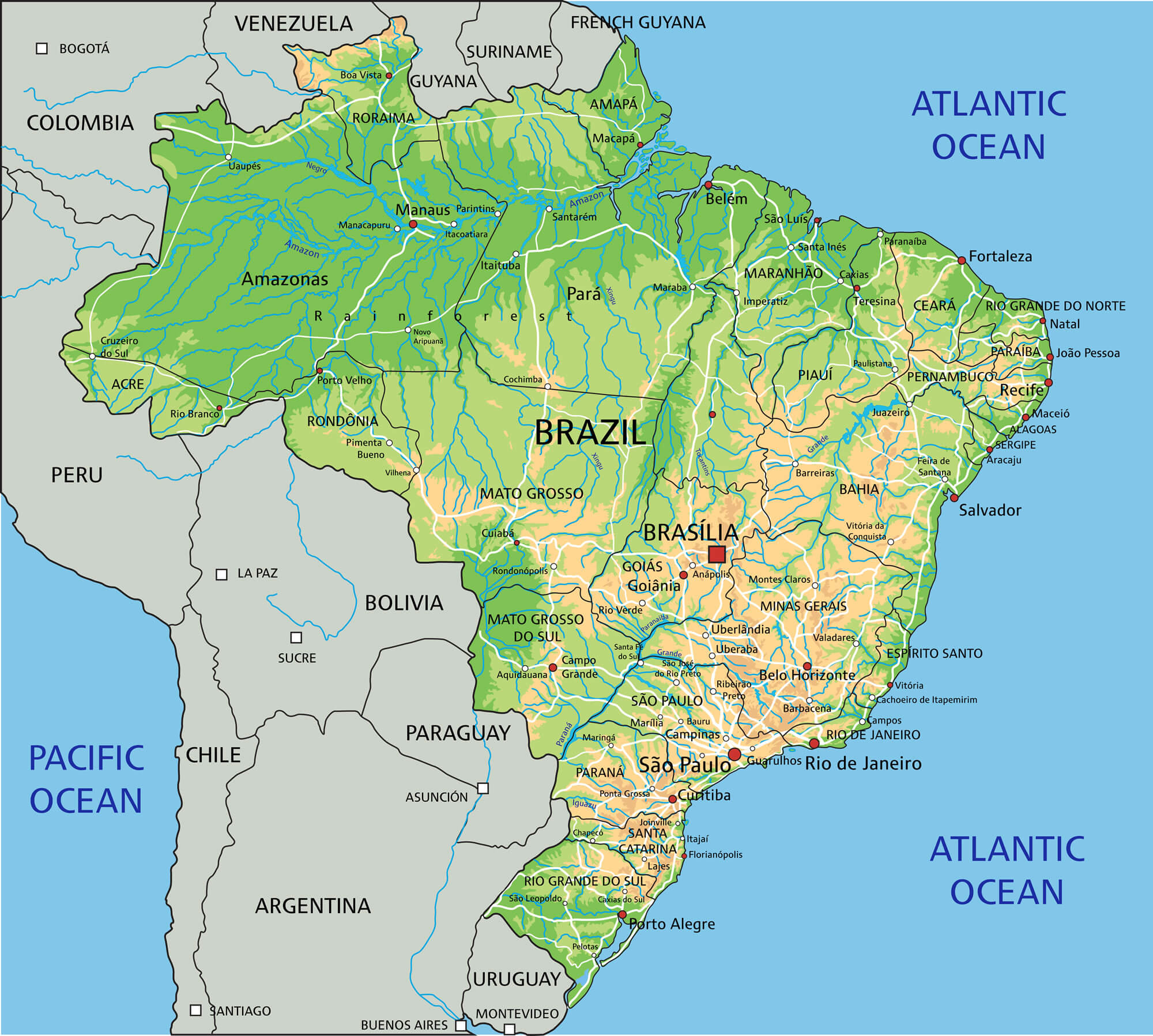 Map Of De Brazil