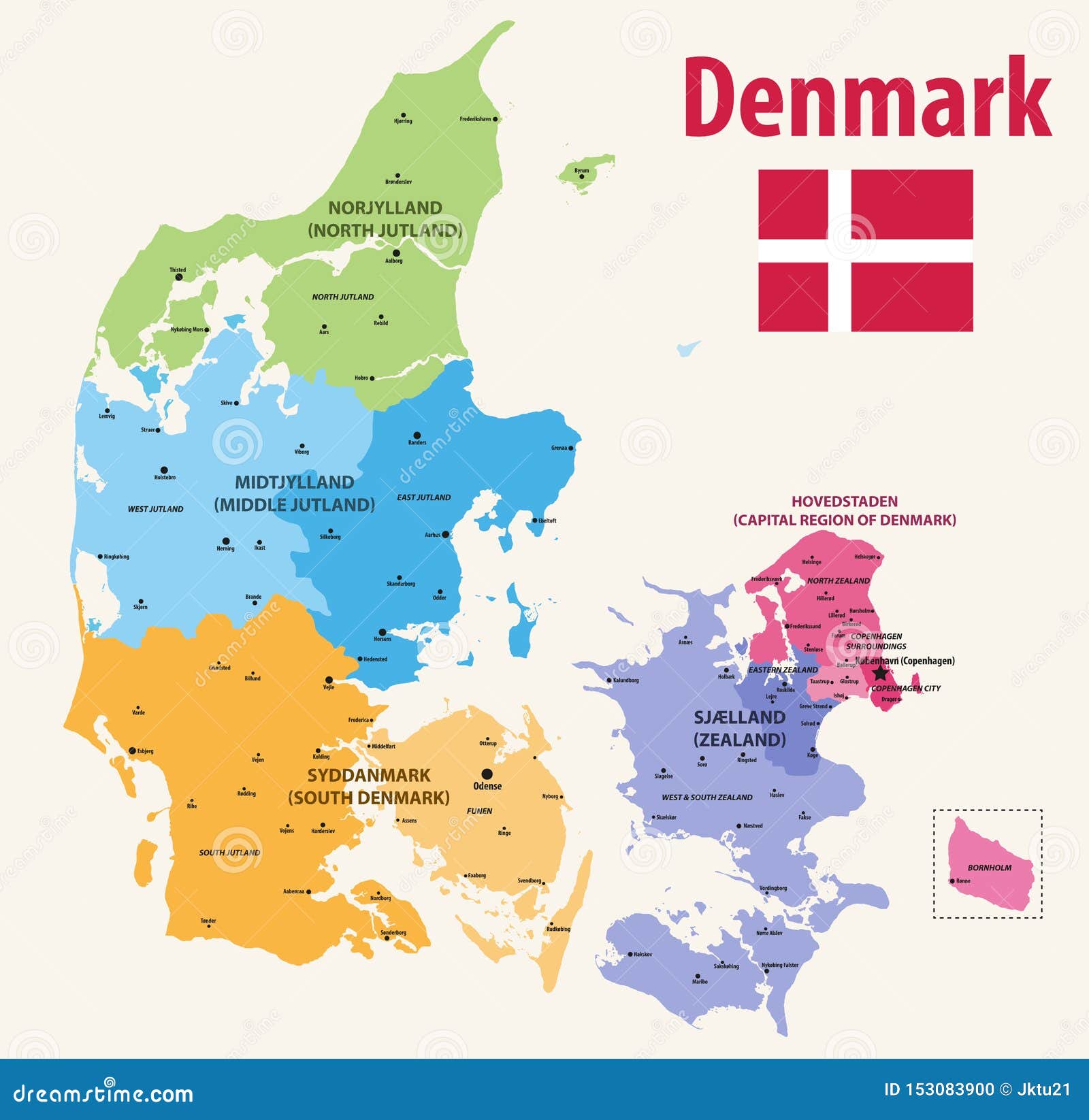 Map Of Denmark Regions
