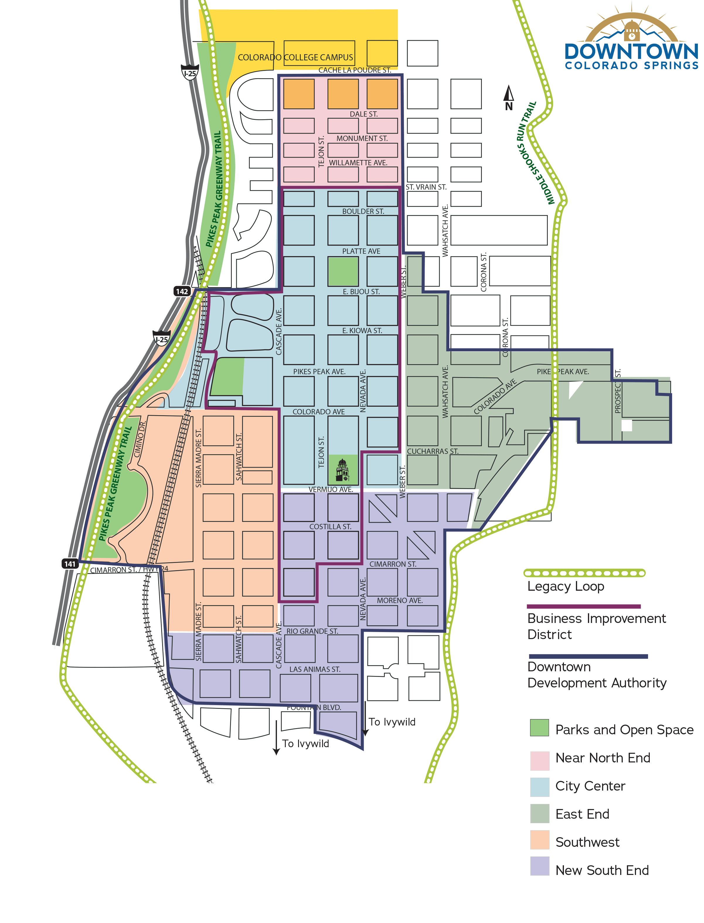Map Of Downtown Colorado Springs