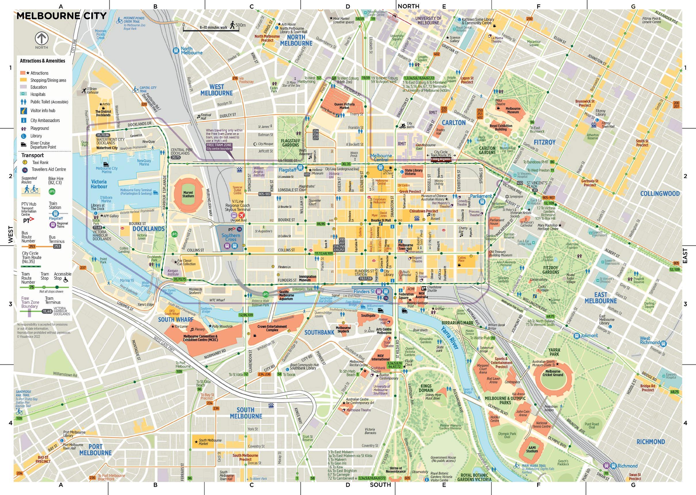 Map Of Downtown Melbourne