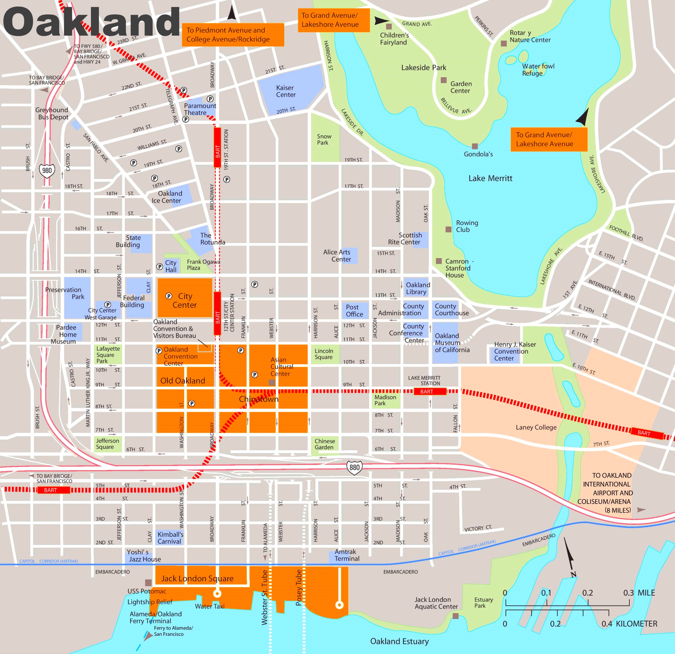 Map Of Downtown Oakland