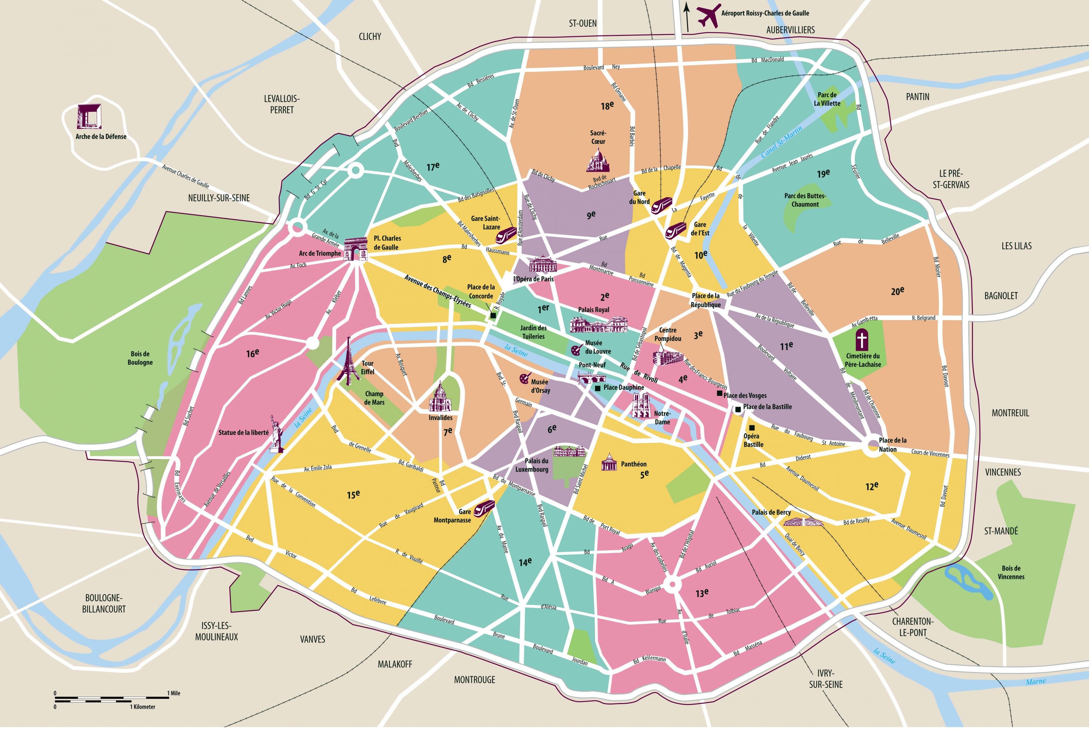 Map Of Downtown Paris