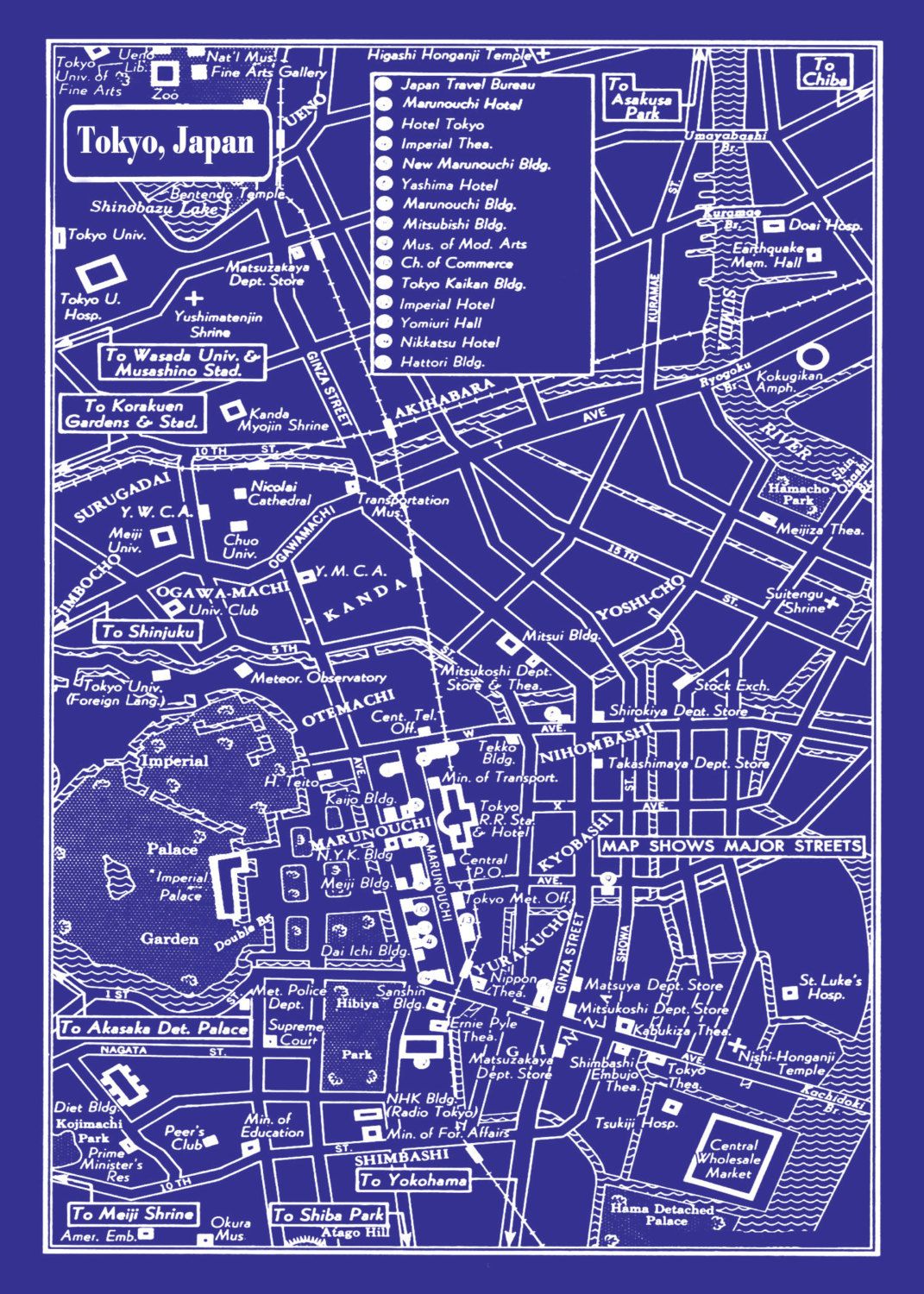 Map Of Downtown Tokyo