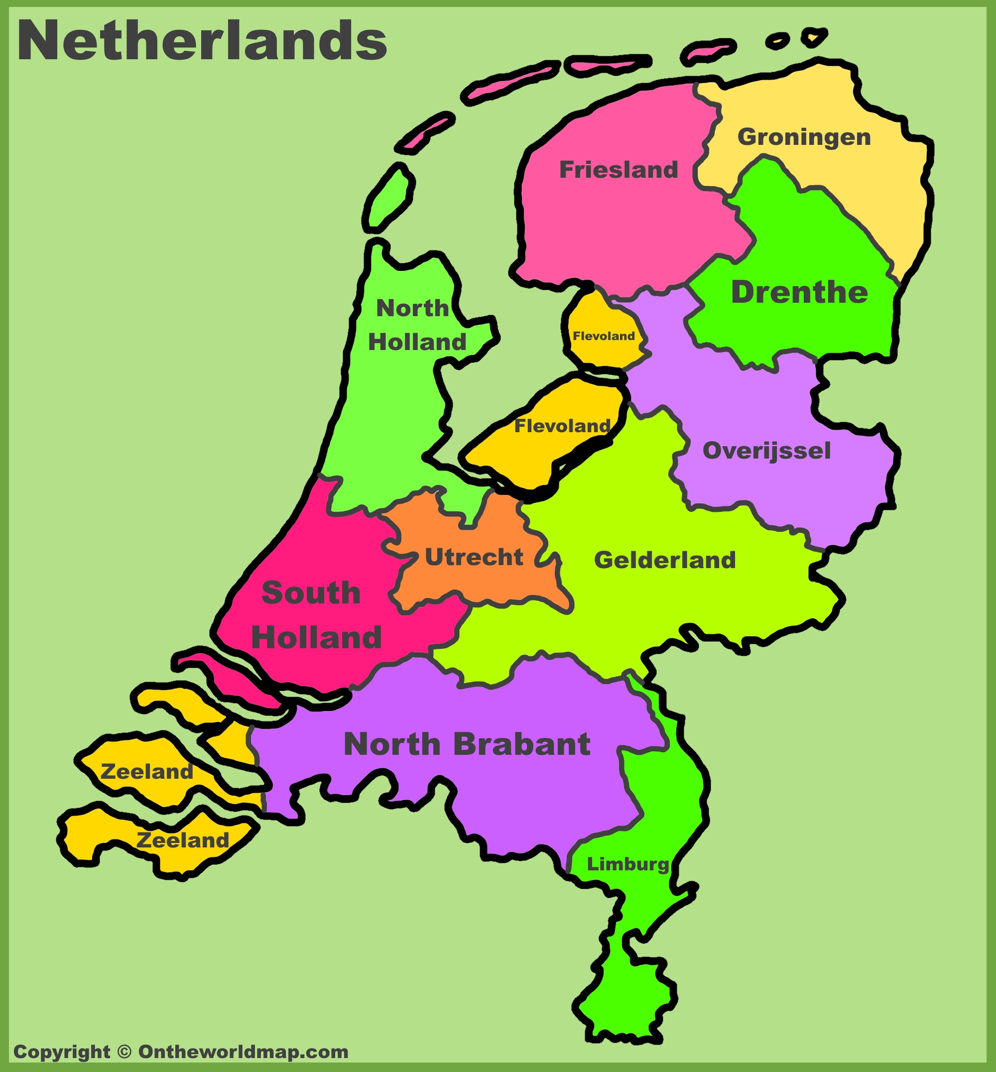 Map Of Dutch Provinces