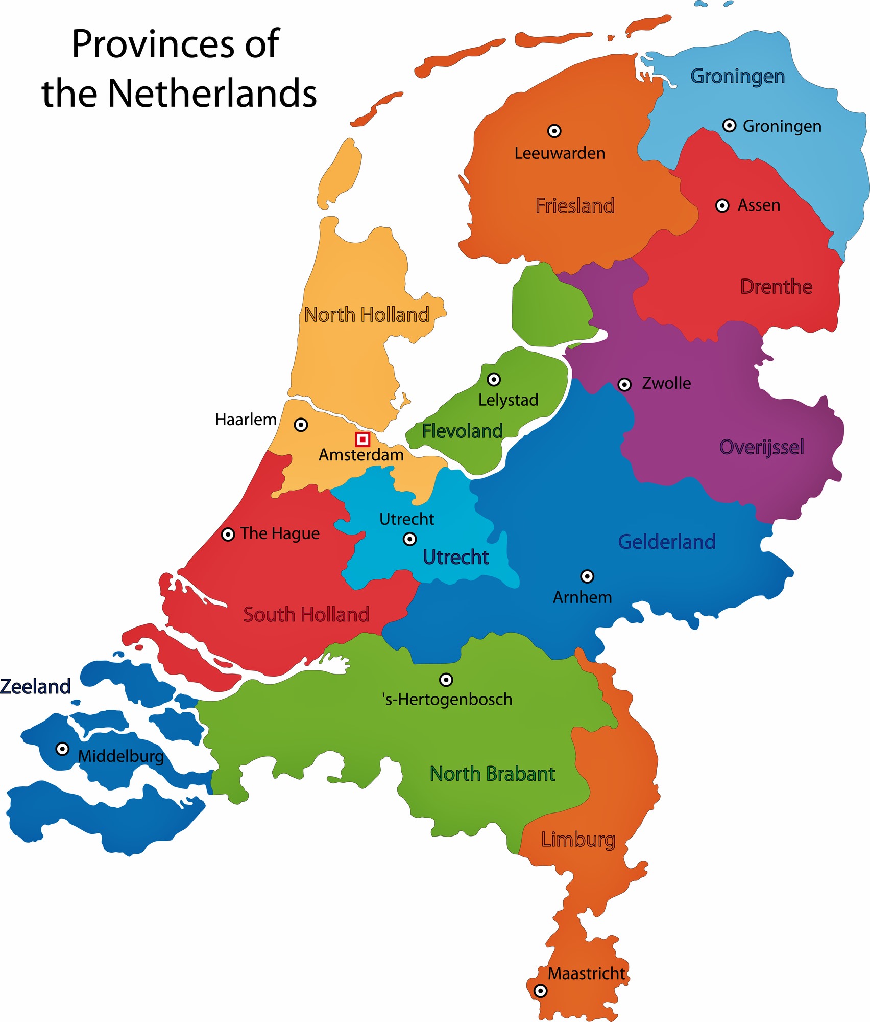 Map Of Dutch Regions