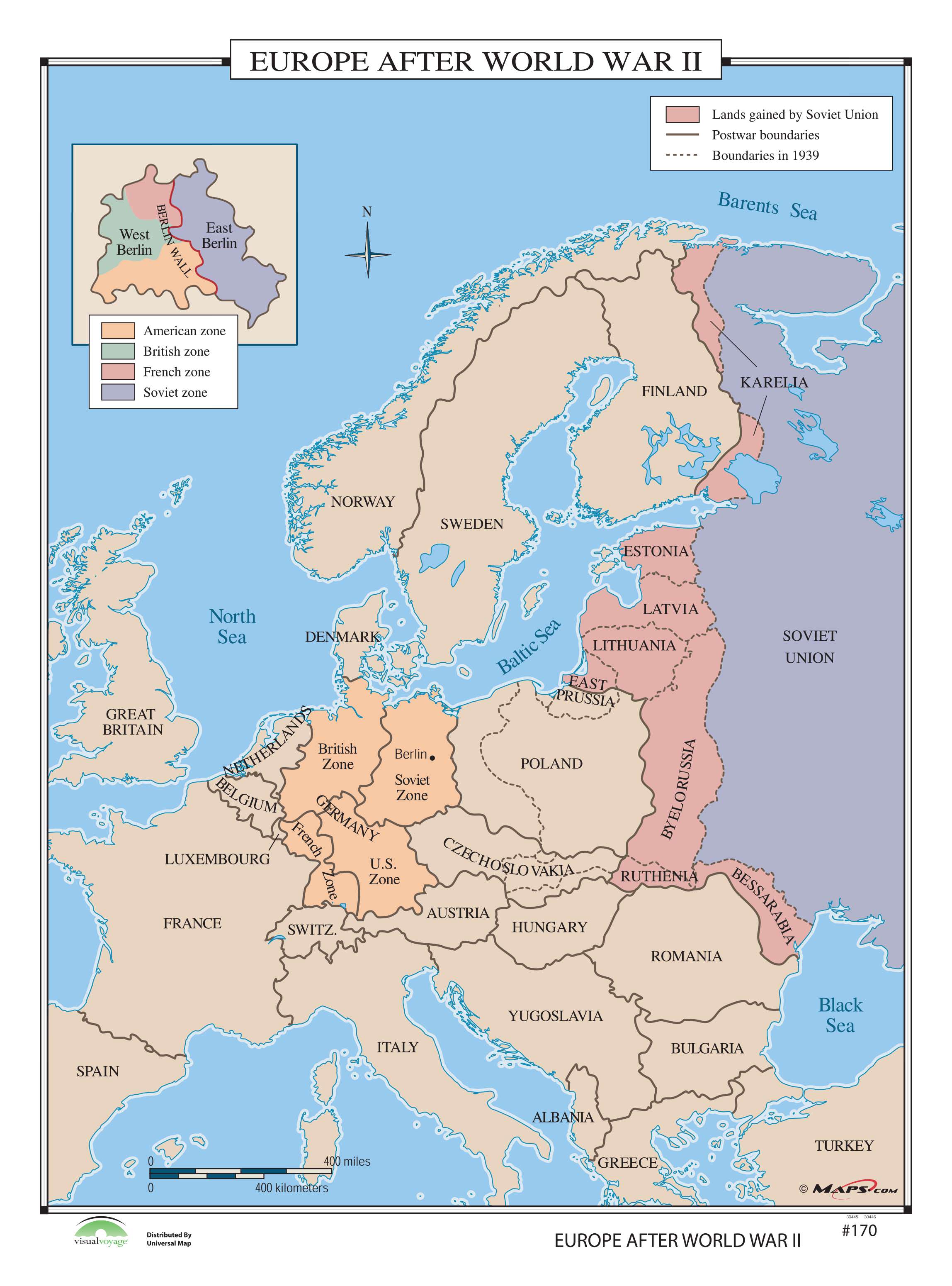 Map Of Europe After Ww2