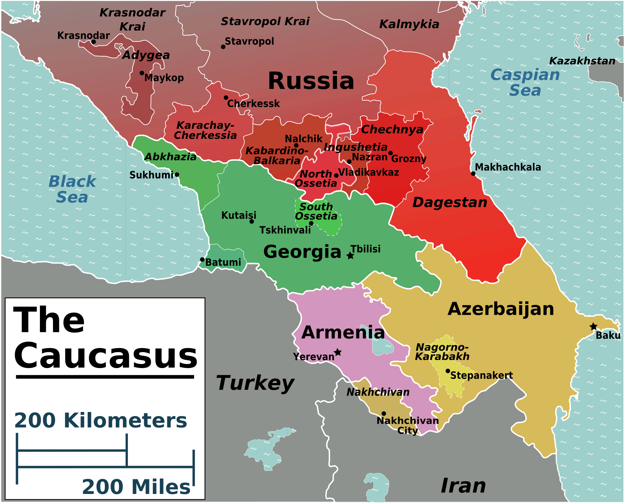Map Of Europe And Caucasus