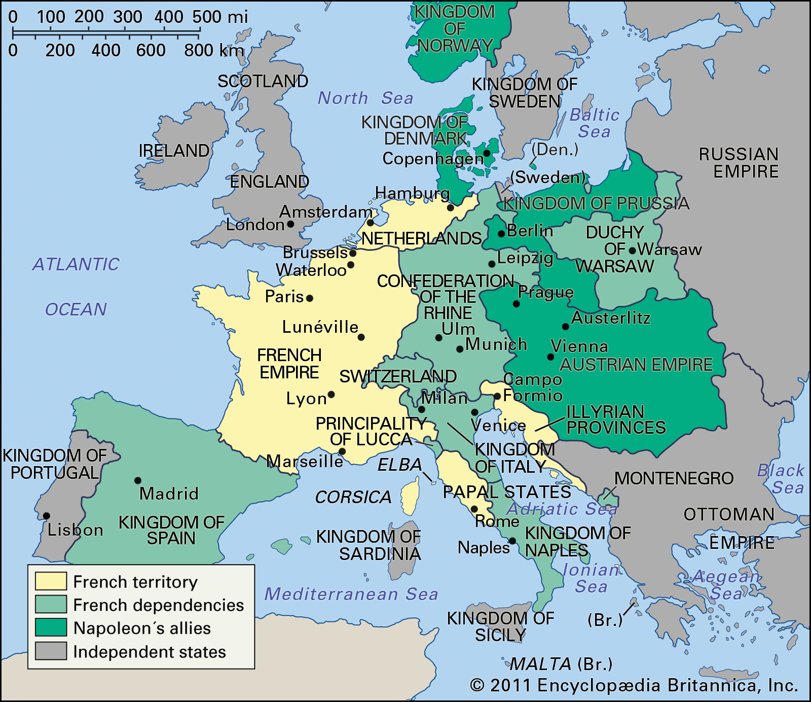 Map Of Europe Before Unification