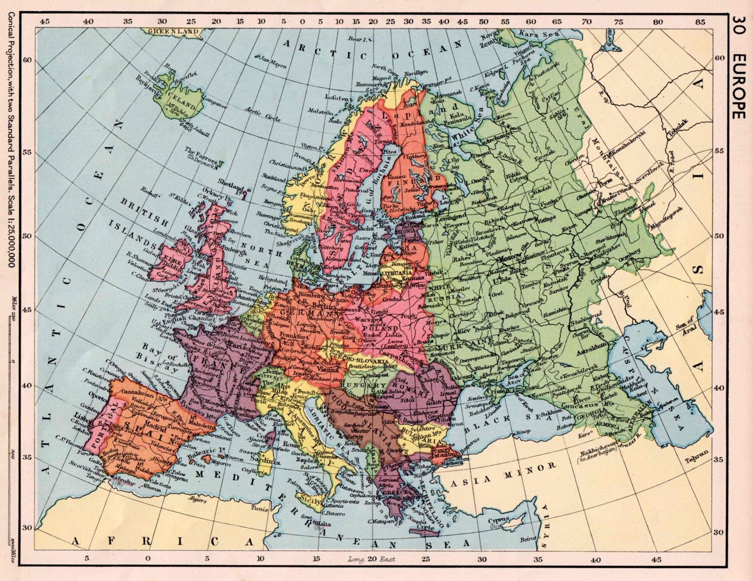 Map Of Europe Before Ww2
