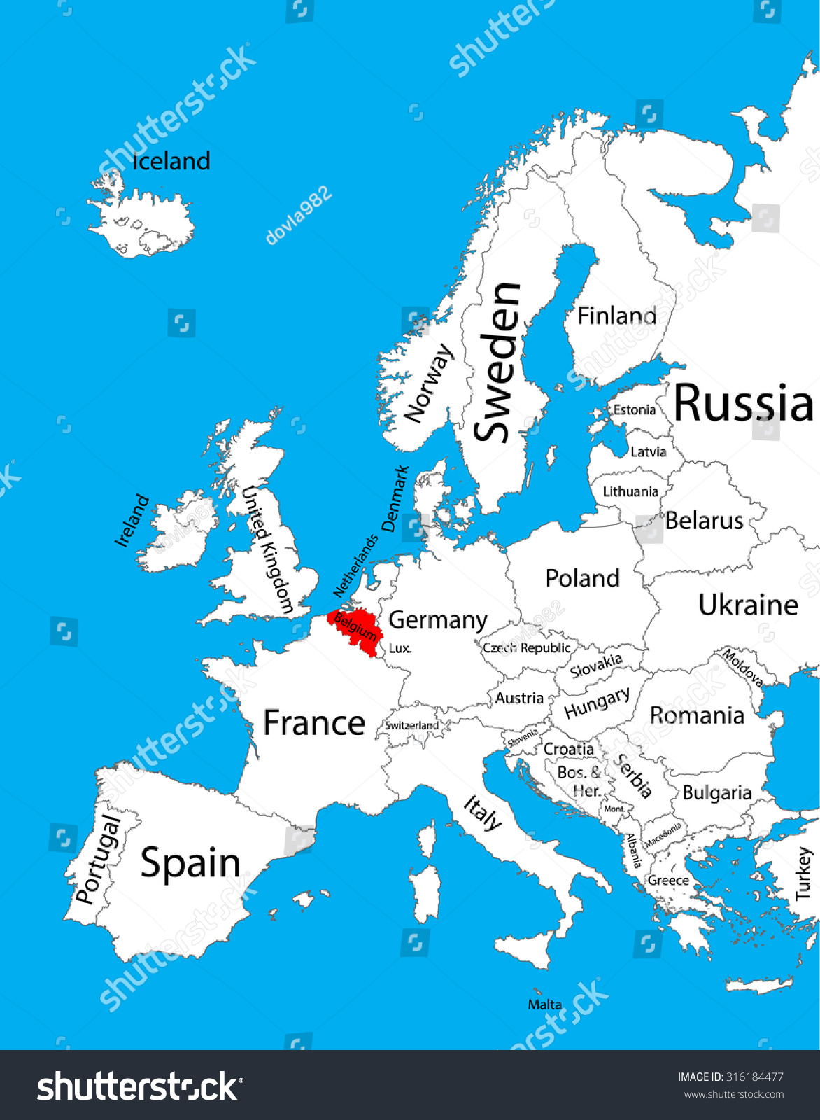 Map Of Europe Belgium