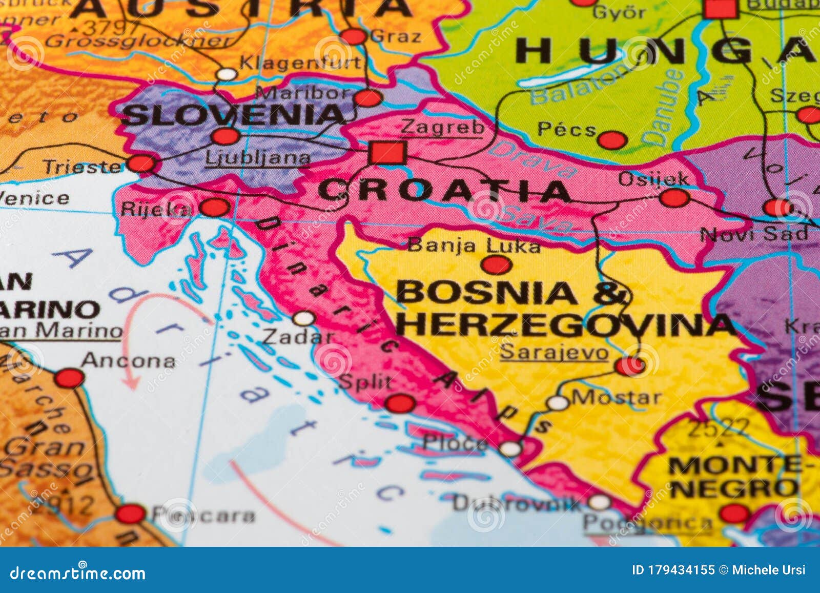 Map Of Europe Croatia