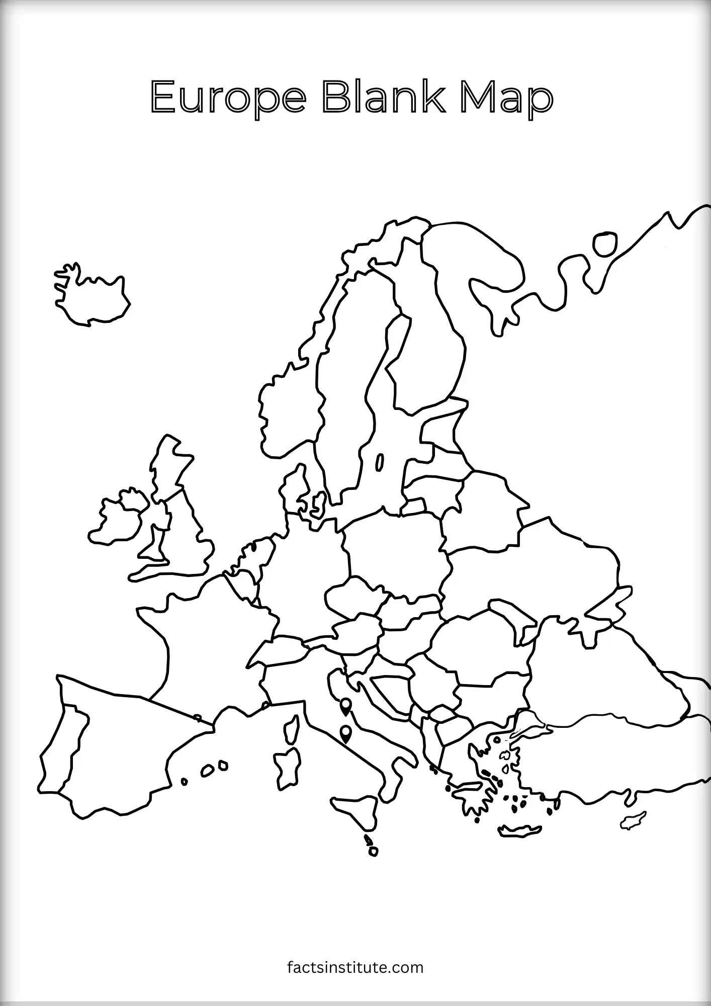 Map Of Europe Fill In The Blank