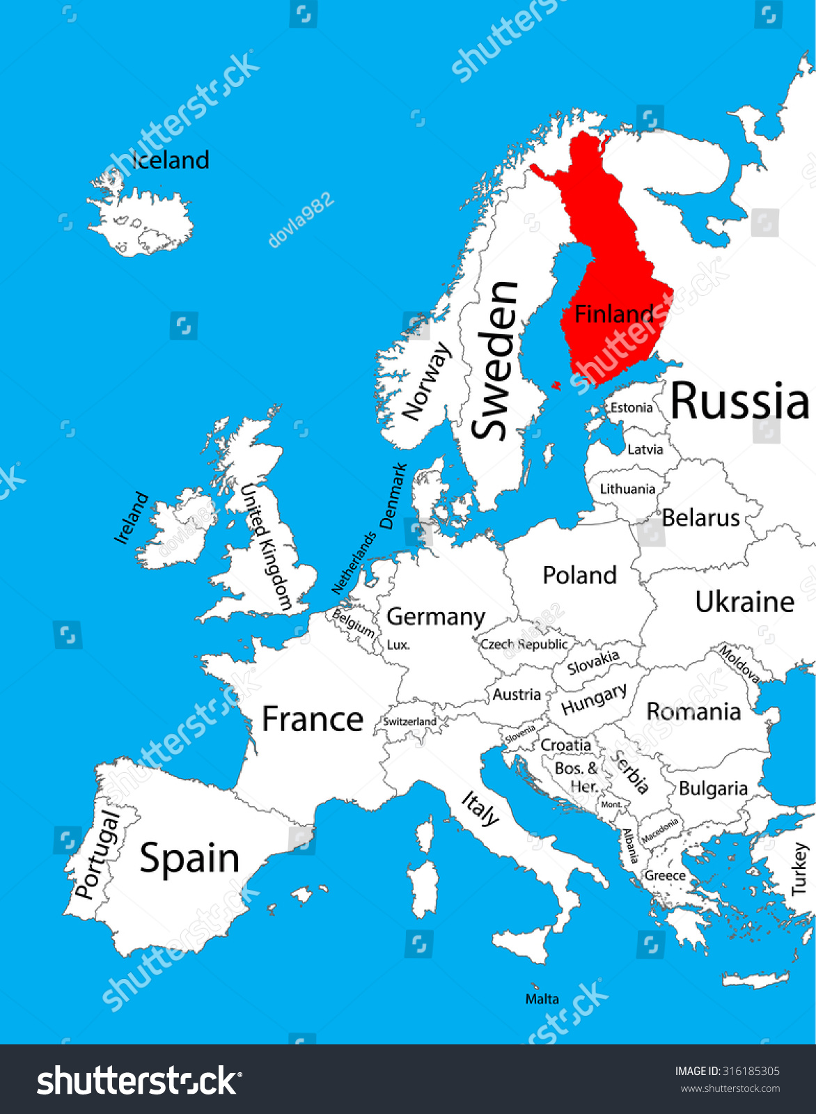 Map Of Europe Finland