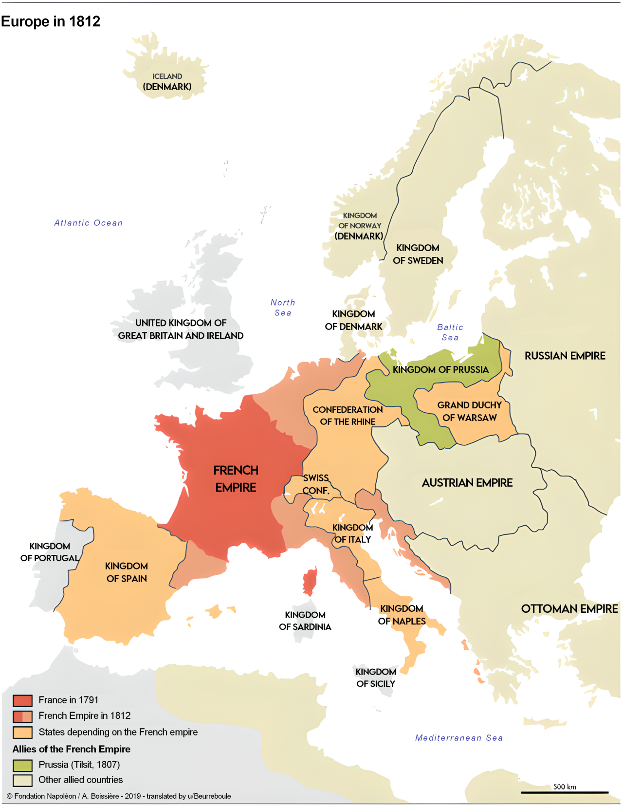 Map Of Europe Napoleon
