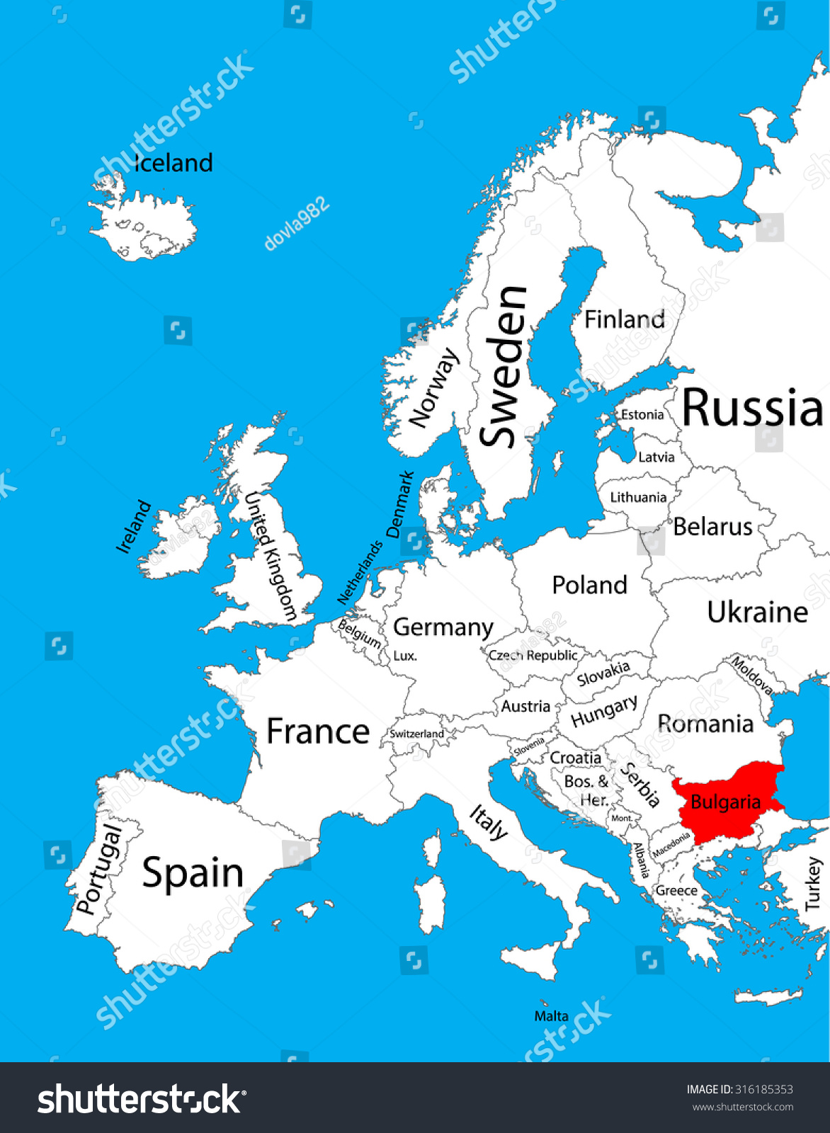 Map Of Europe Near Bulgaria