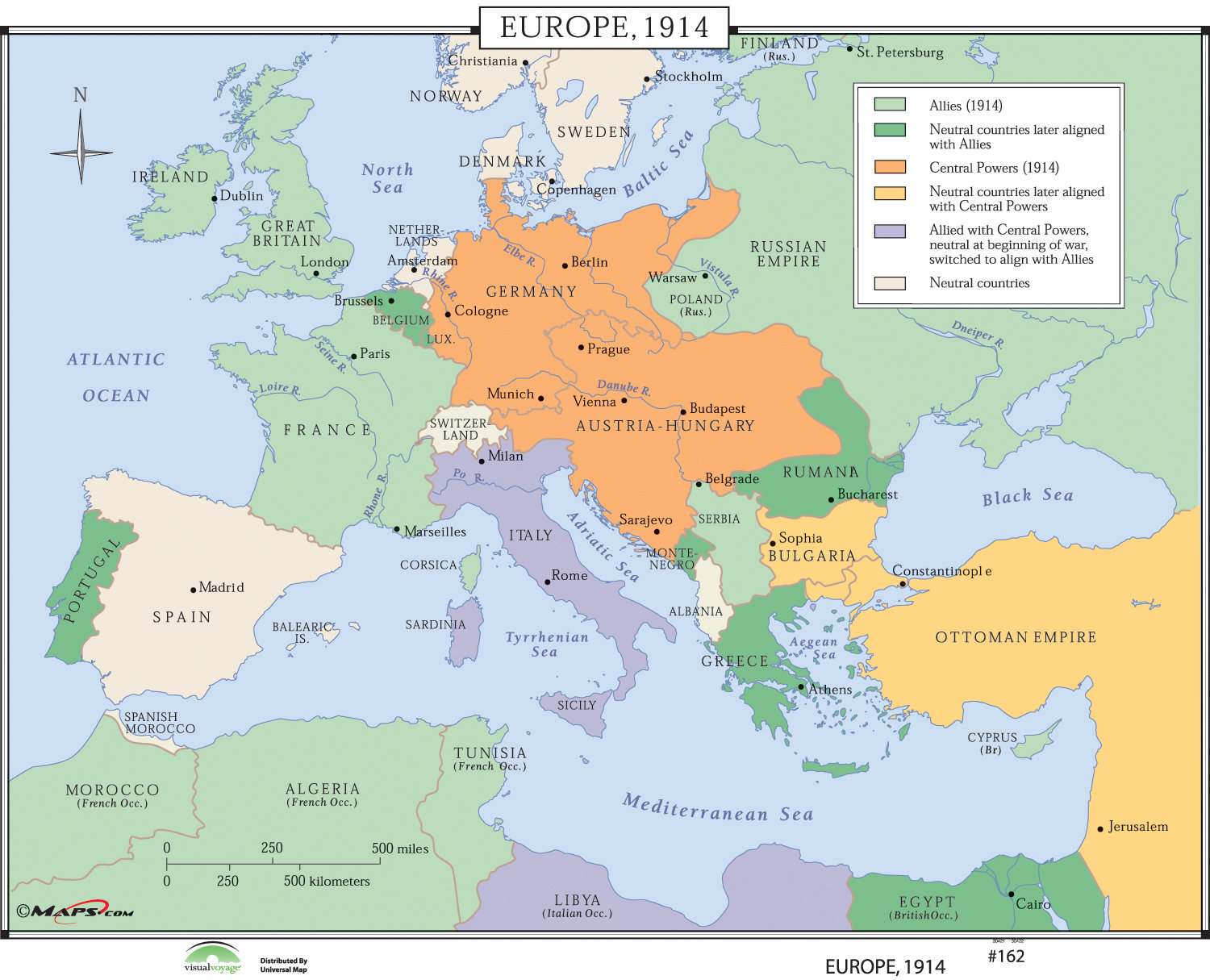 Map Of Europe On 1914